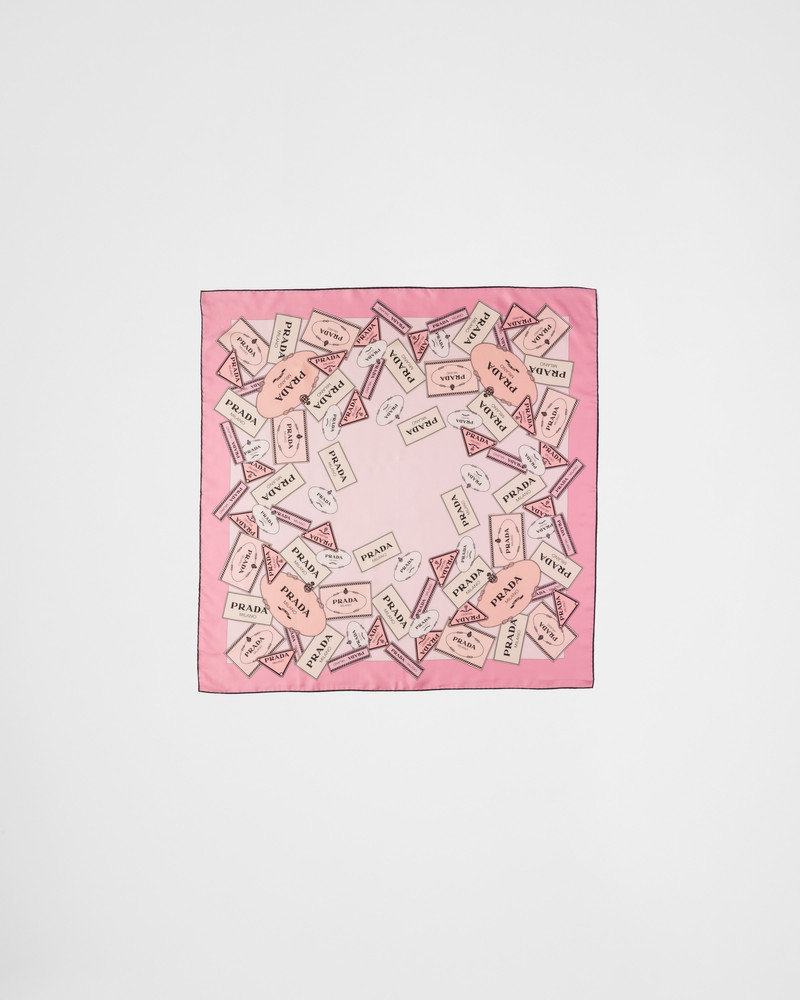Printed silk twill scarf 3
