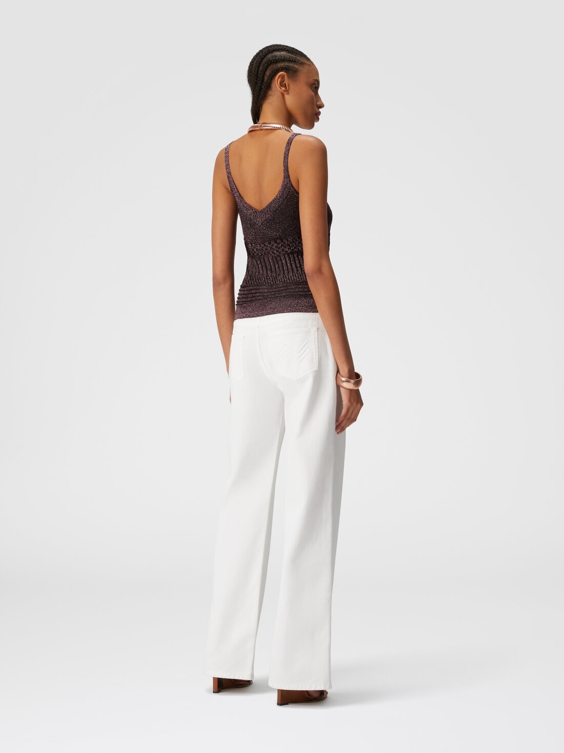 Lamé multi-processing viscose tank top - 3