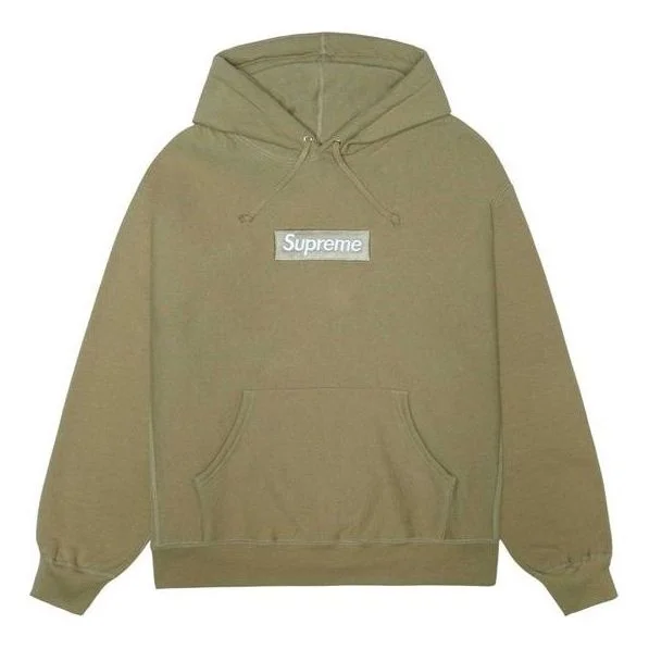 Supreme FW23 Box Logo Hooded Sweatshirt 'Dark Sand' 166932 - 1