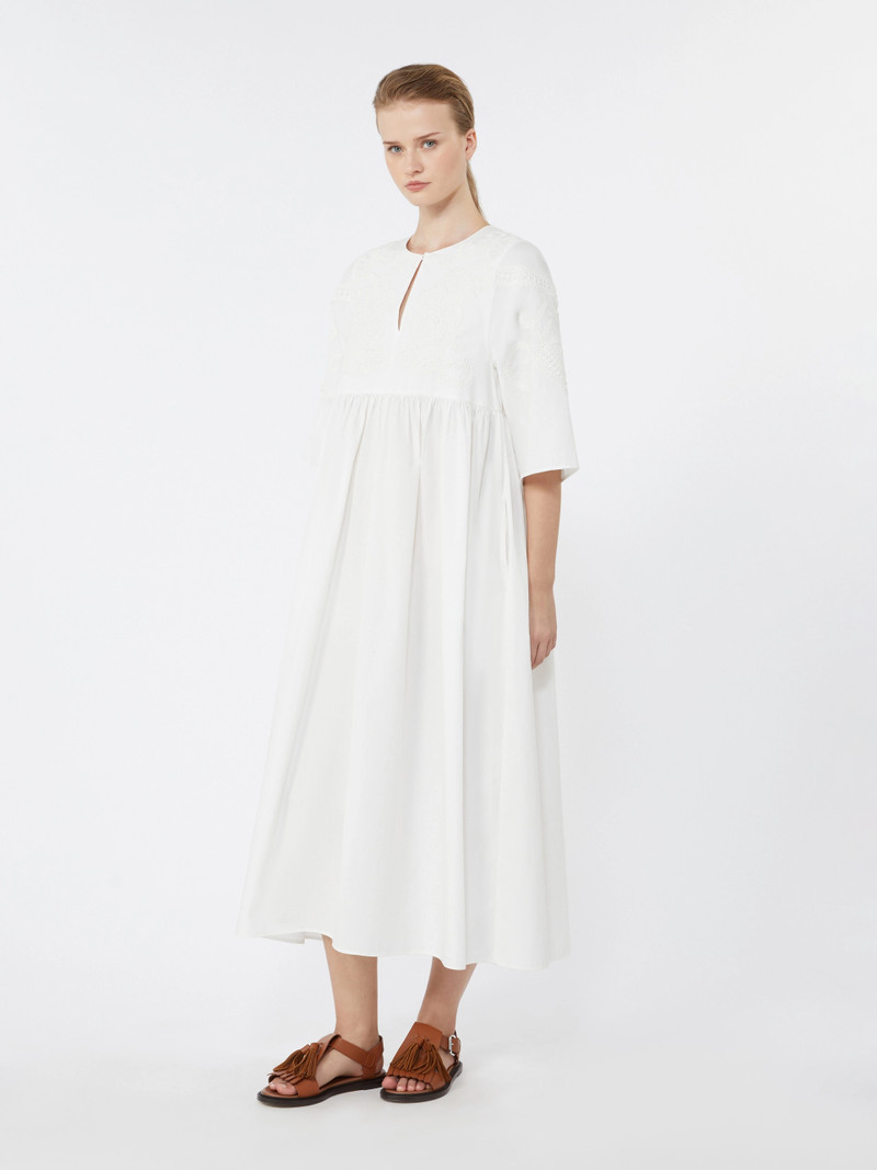 TILDE Soft cotton poplin dress - WHITE 3