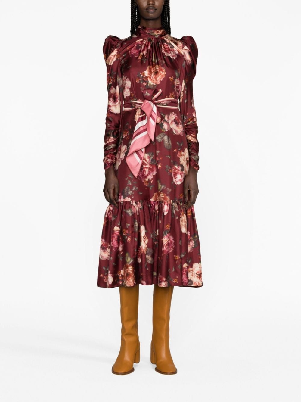 Luminosity floral-print silk dress - 2