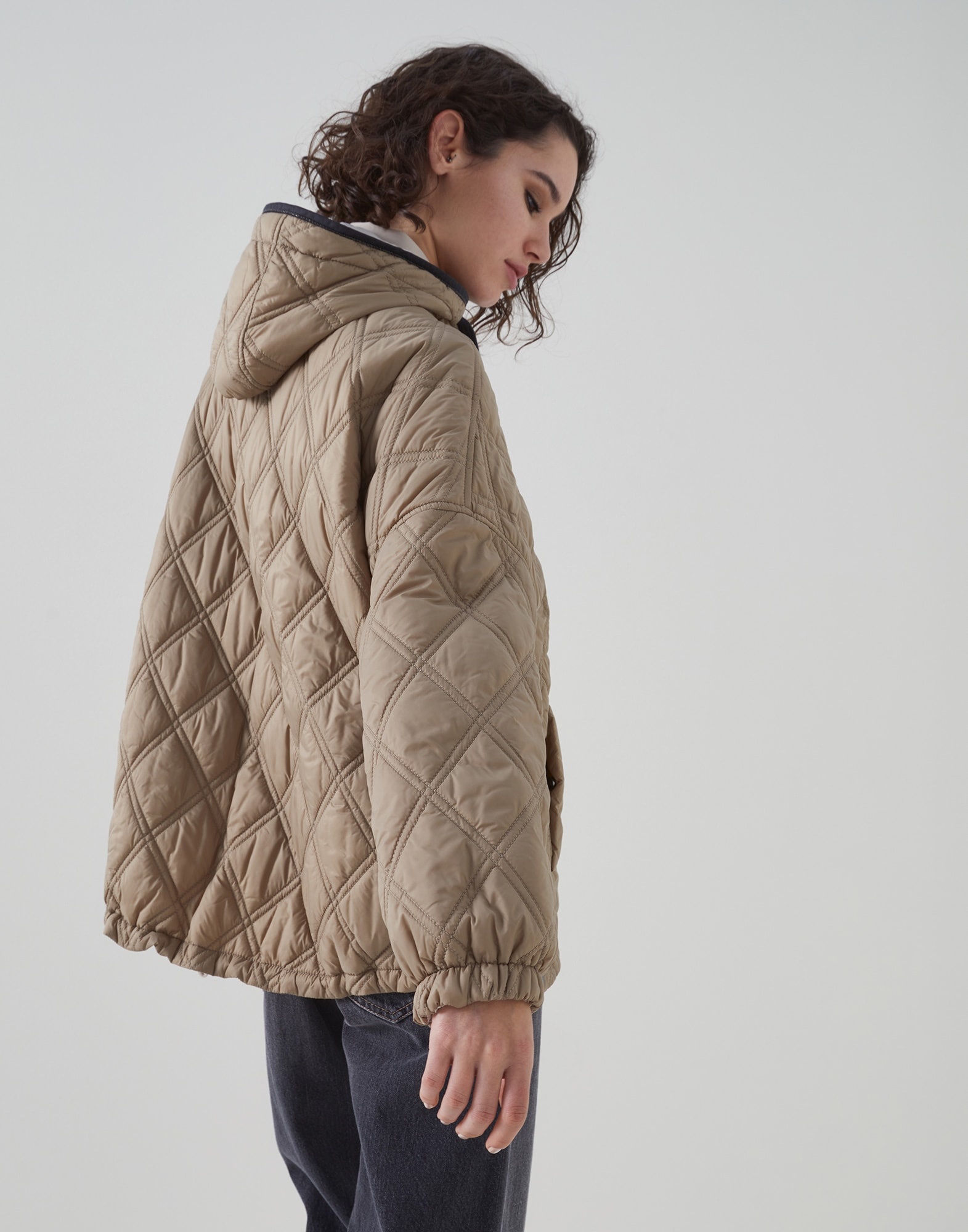 Nylon parka with Themore® padding and shiny trim - 2