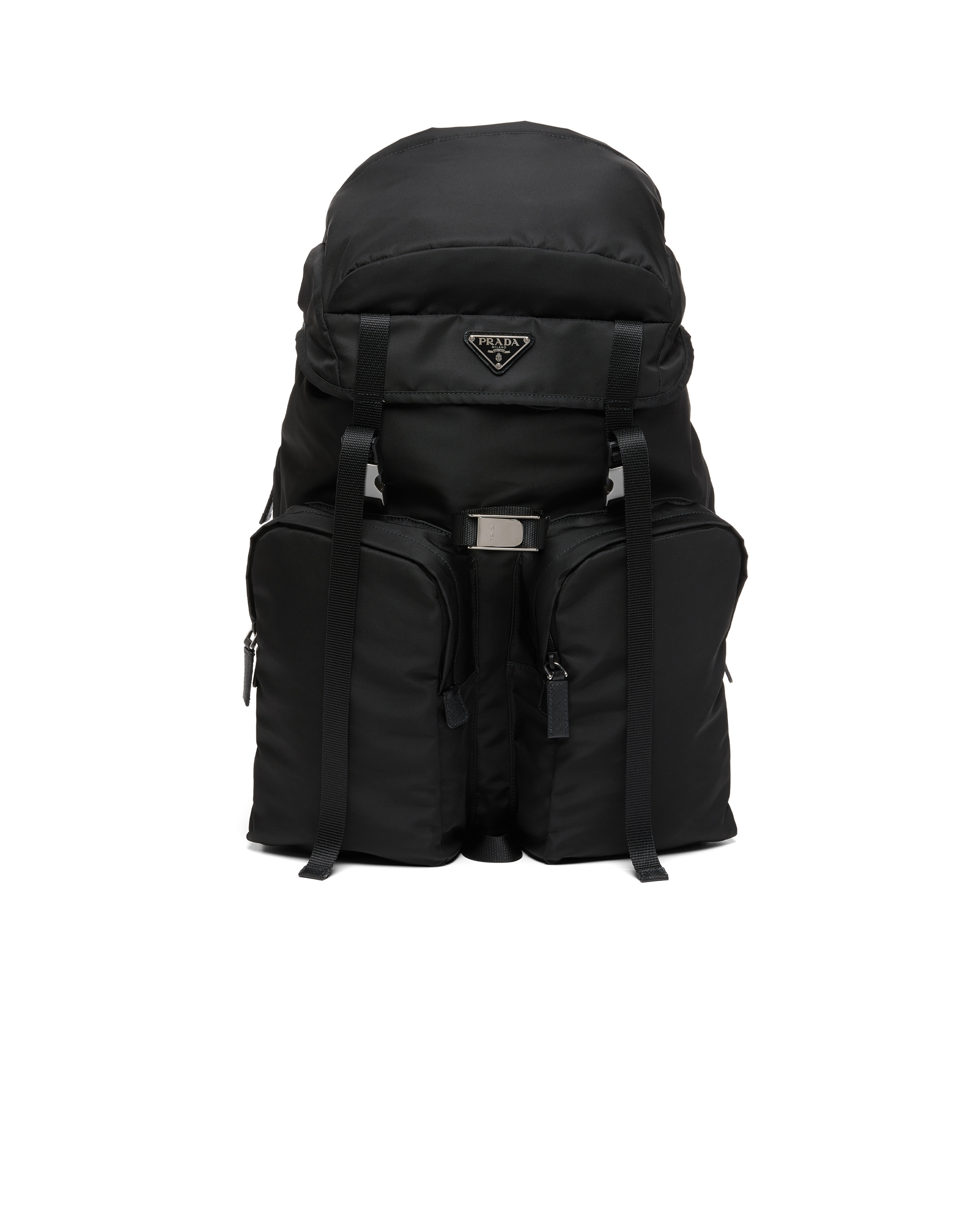 prada men's leather backpack