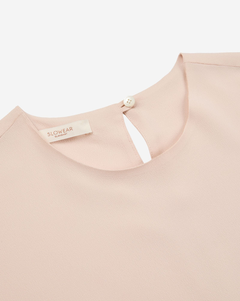 SLOWEAR Regular fit top in silk-blend crêpe de chine outlook