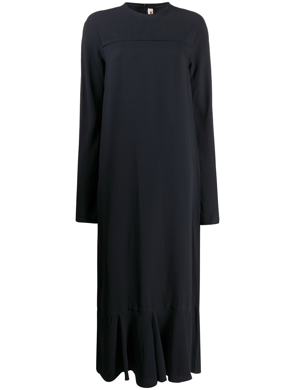 long ruffled hem dress - 1