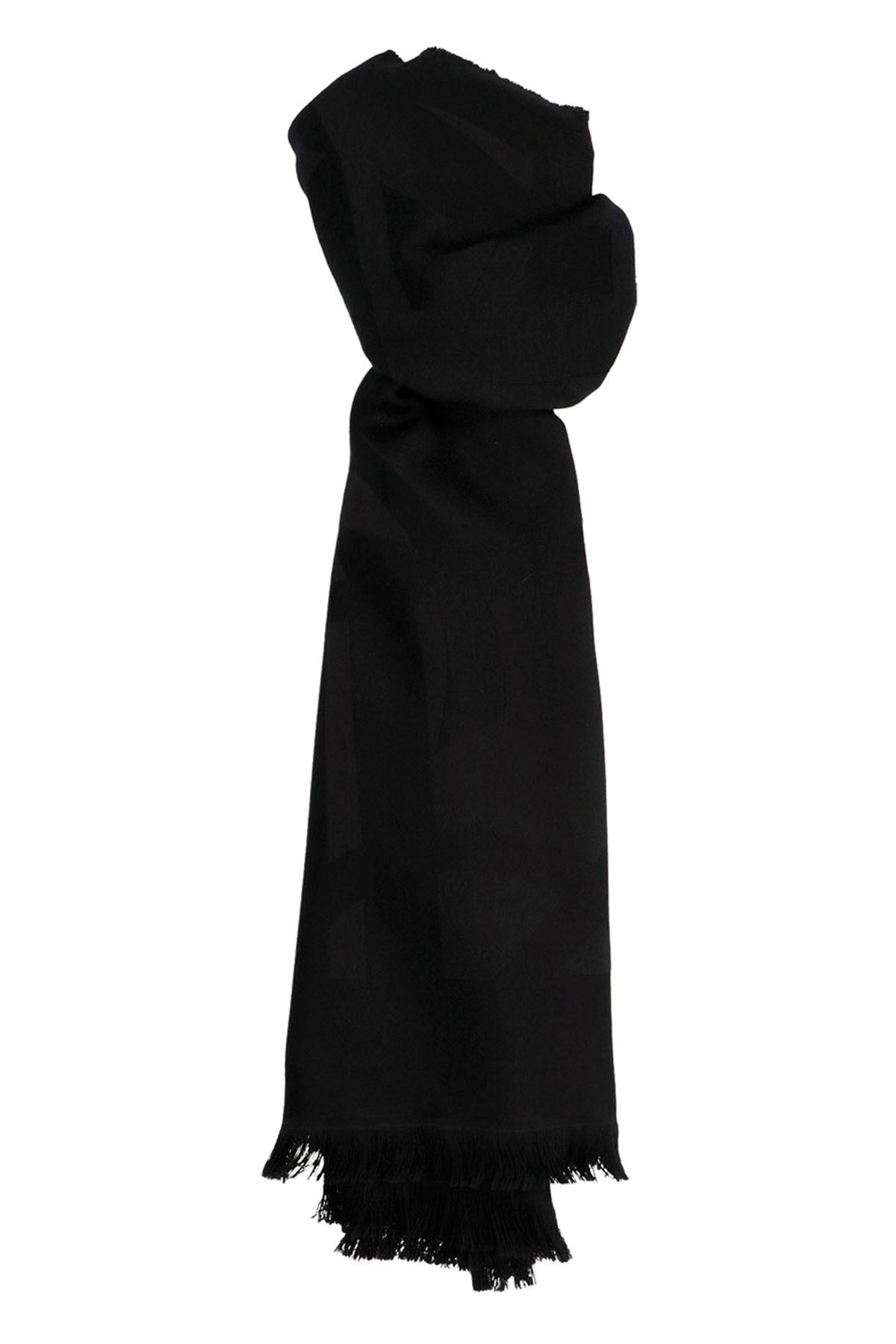 Saint Laurent モノグラム ウール スカーフ 7194283Y210 Saint Laurent YSL Micro Monogram Scarf | Neiman Marcus