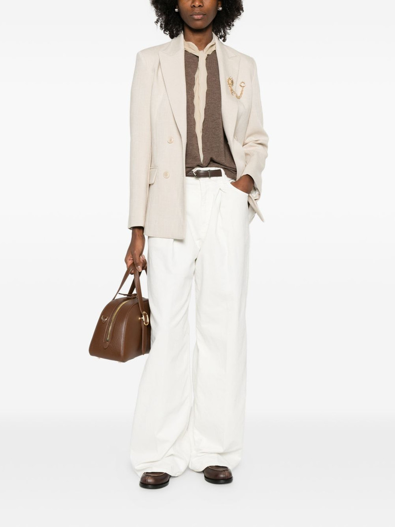 maje brooch-detail blazer outlook