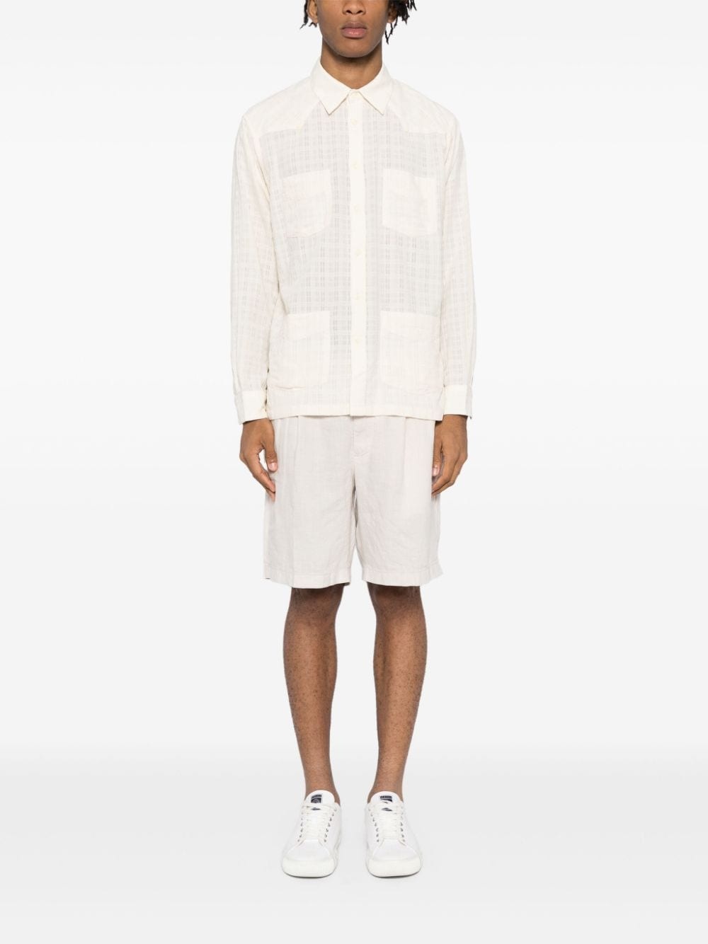 checked-pattern shirt - 2