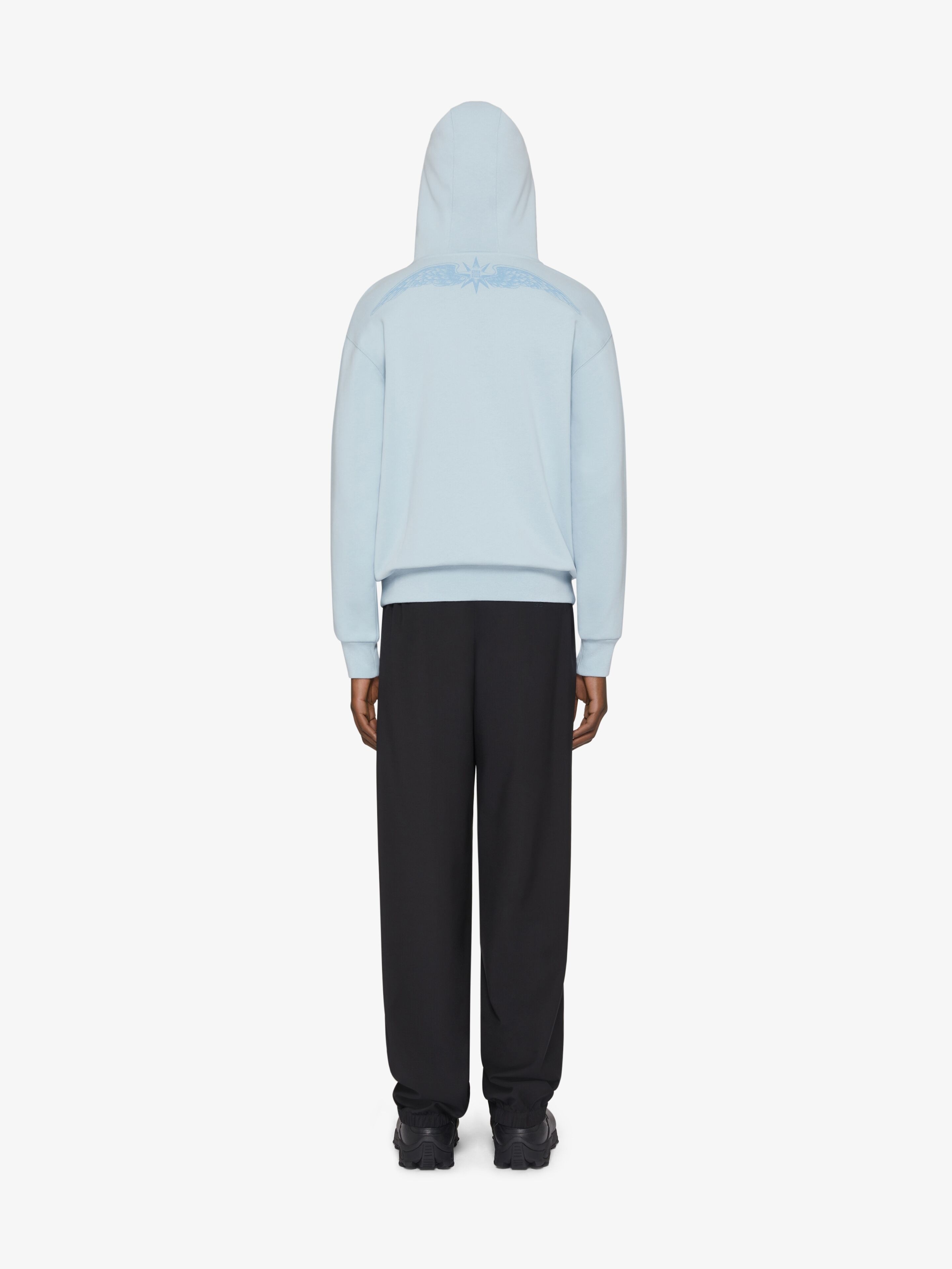 BOXY FIT HOODIE IN FLEECE GIVENCHY WINGS - 4