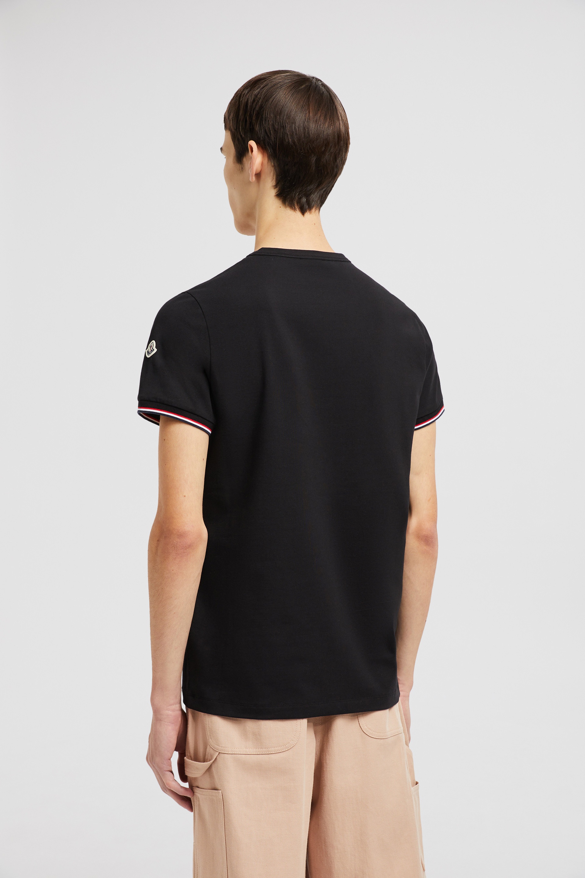 Tricolor-Trimmed Cotton T-Shirt - 5