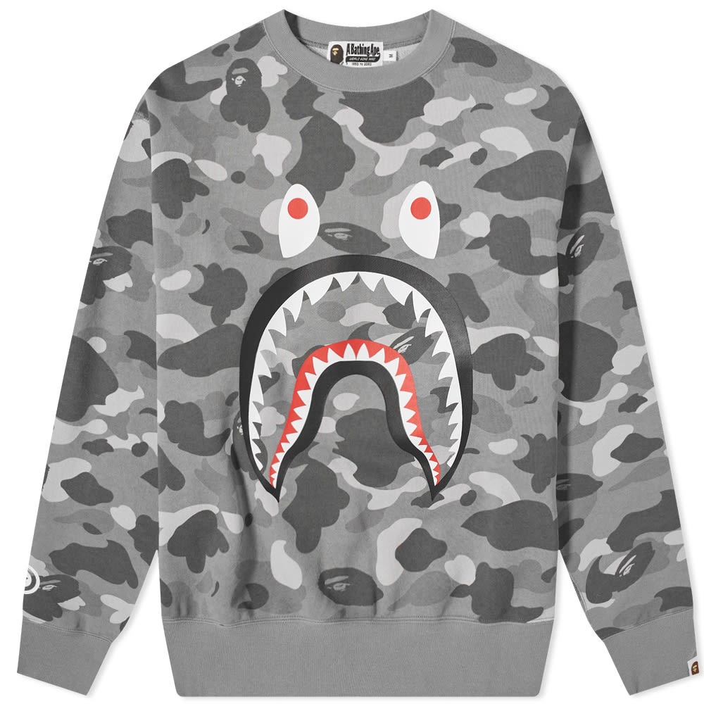 A Bathing Ape Color Camo Shark Relaxed Crew Sweat - 1