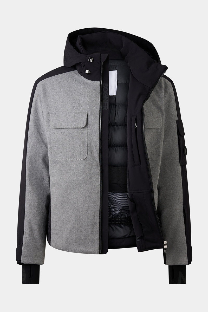 Cobeyn down ski jacket in Gray/black 10