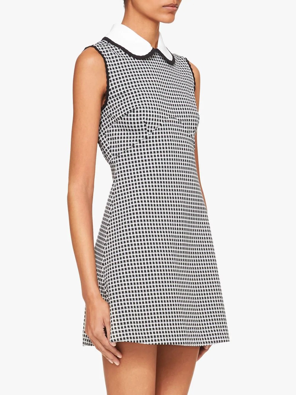 flared gingham mini-dress - 3