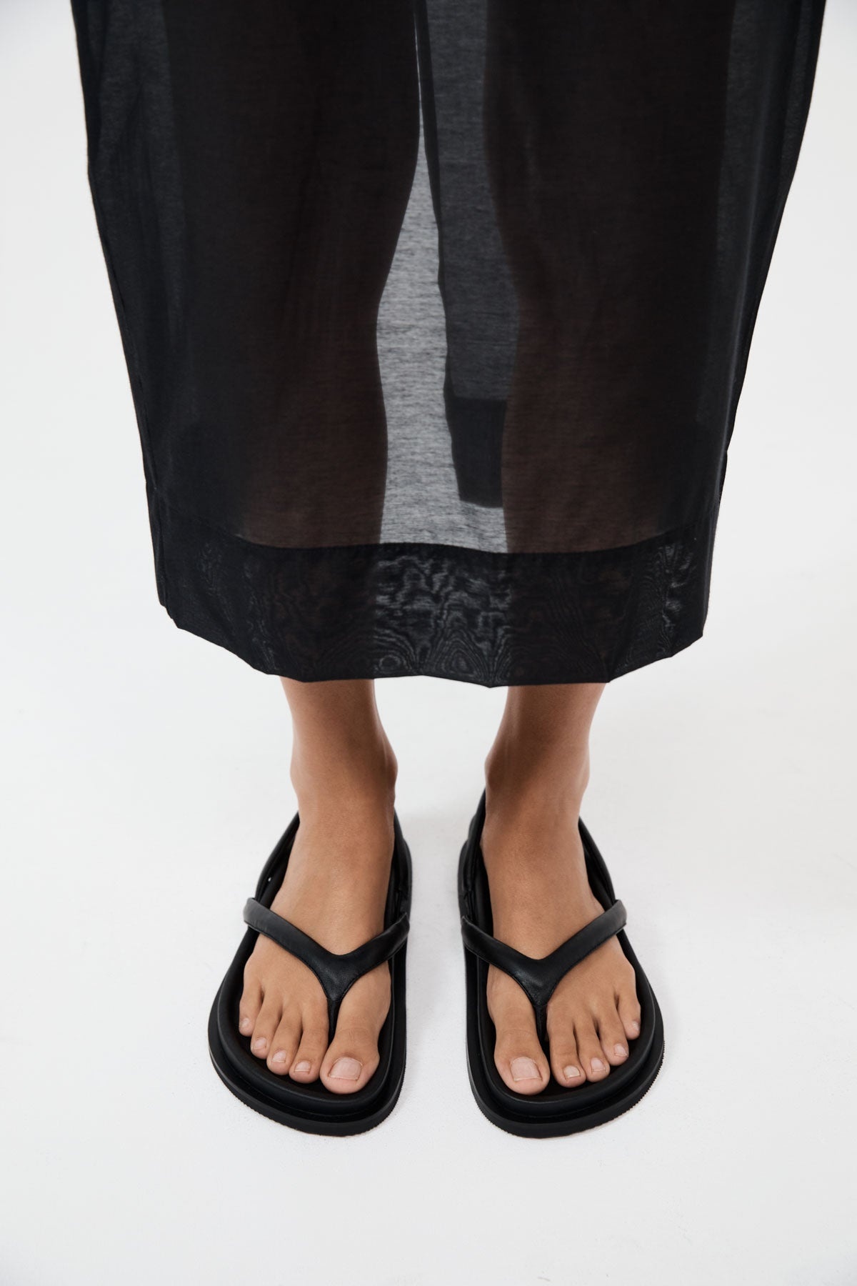 Sling Back Thong Sandal - Black - 2