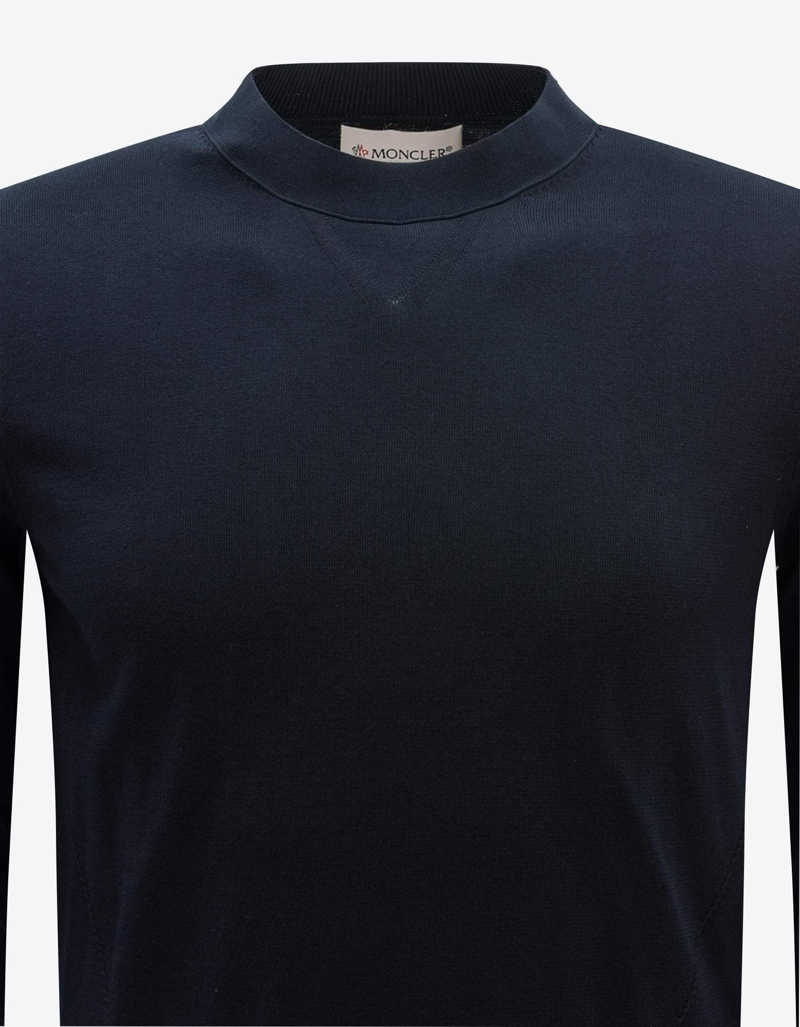 Moncler Navy Blue Tricolour Inlay Sweatshirt - 2
