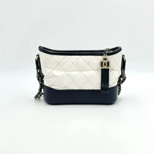 Chanel No. 25 White Gabrielle Hobo Bag Small - 1