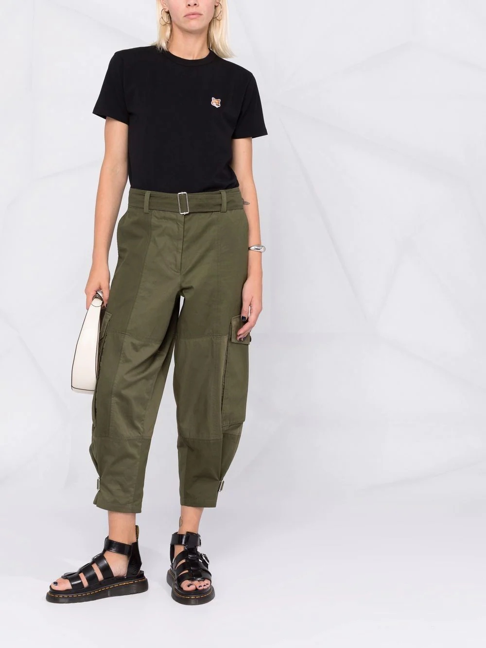 Fox-appliqué cotton T-shirt - 2