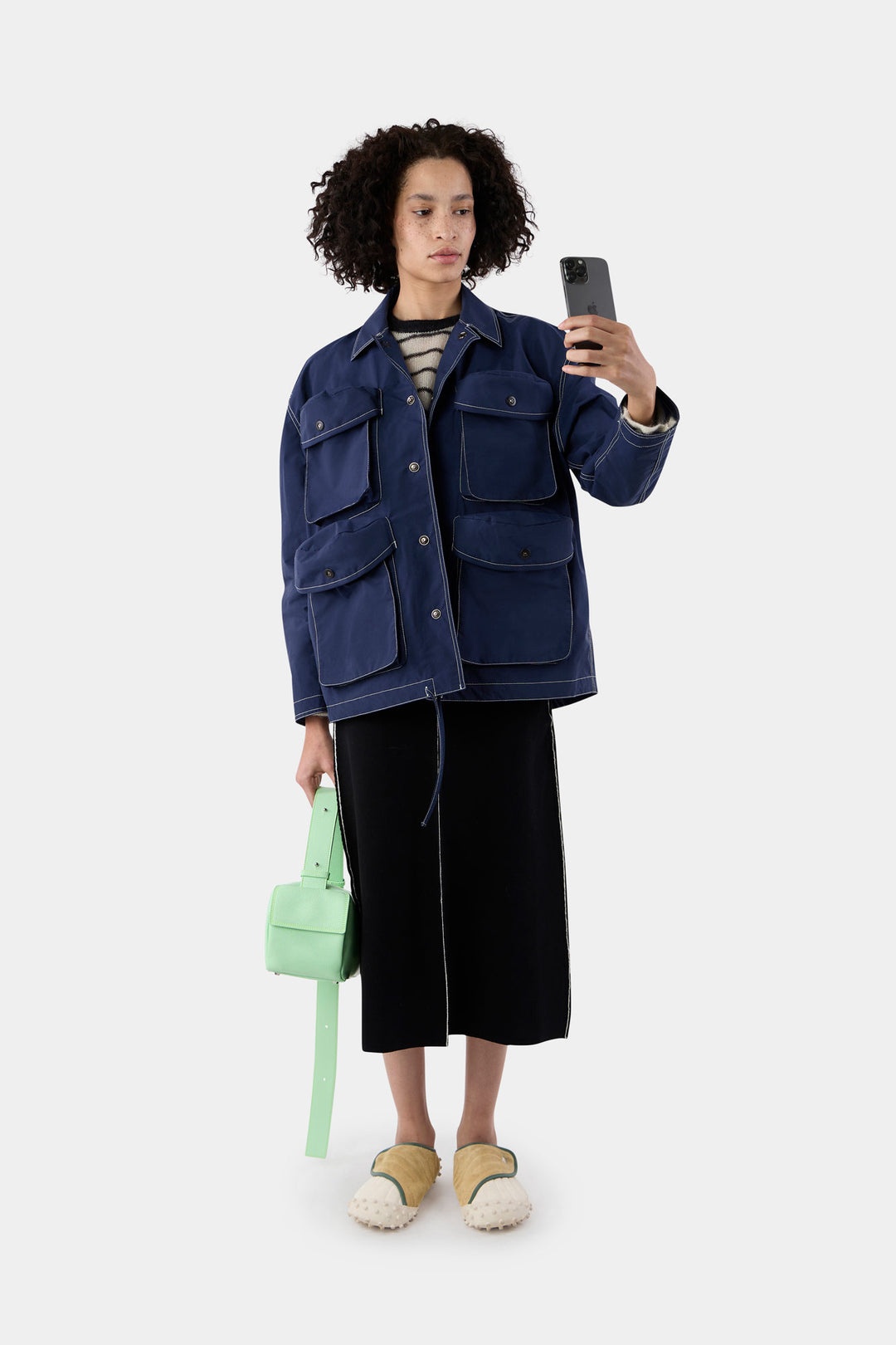 CARGO SHIRT / dark navy - 2