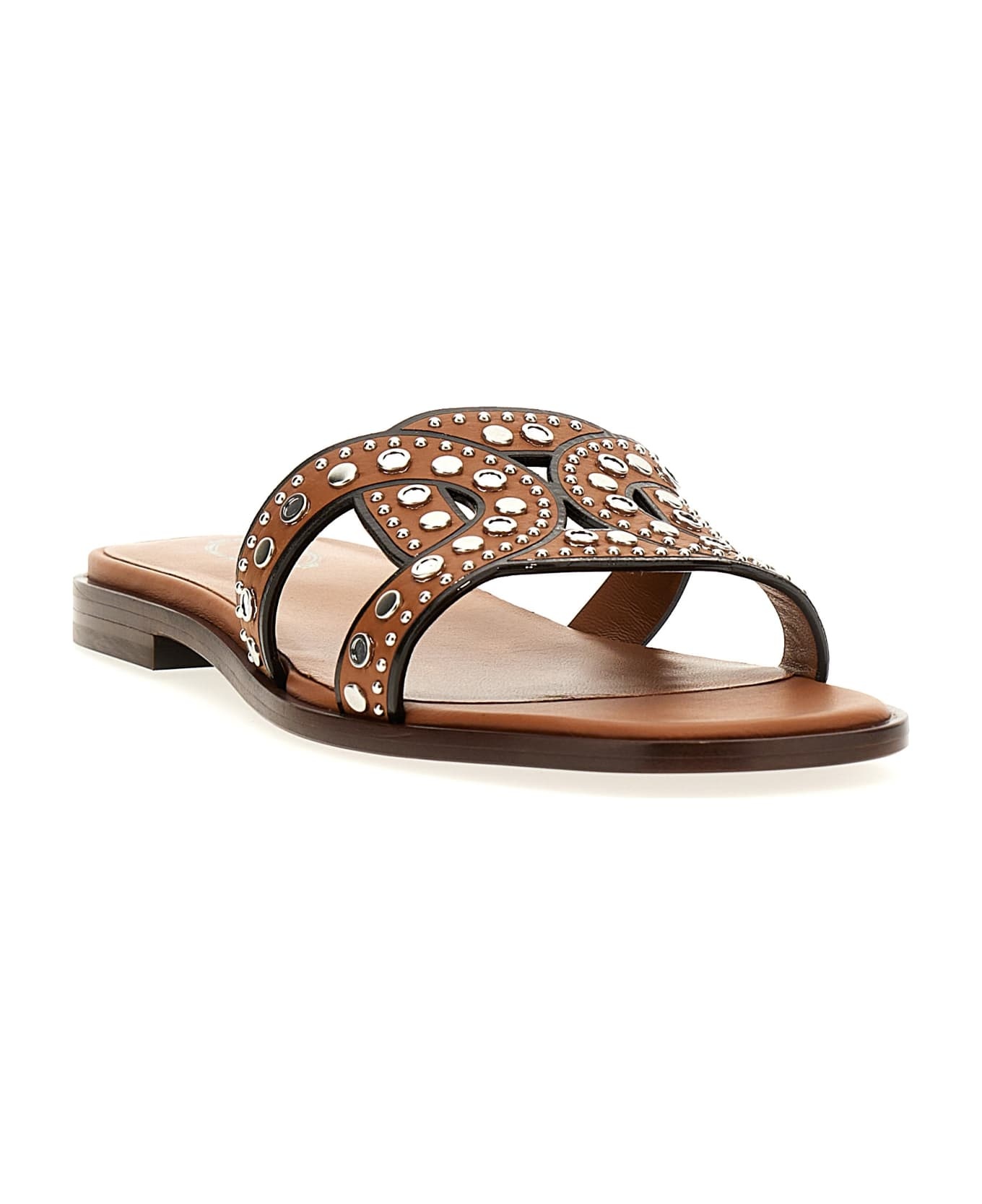 Maxi Catena Leather Sandals - 2