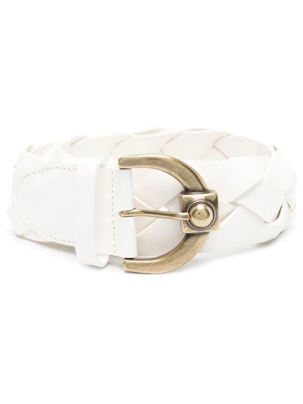 woven leather belt - 1