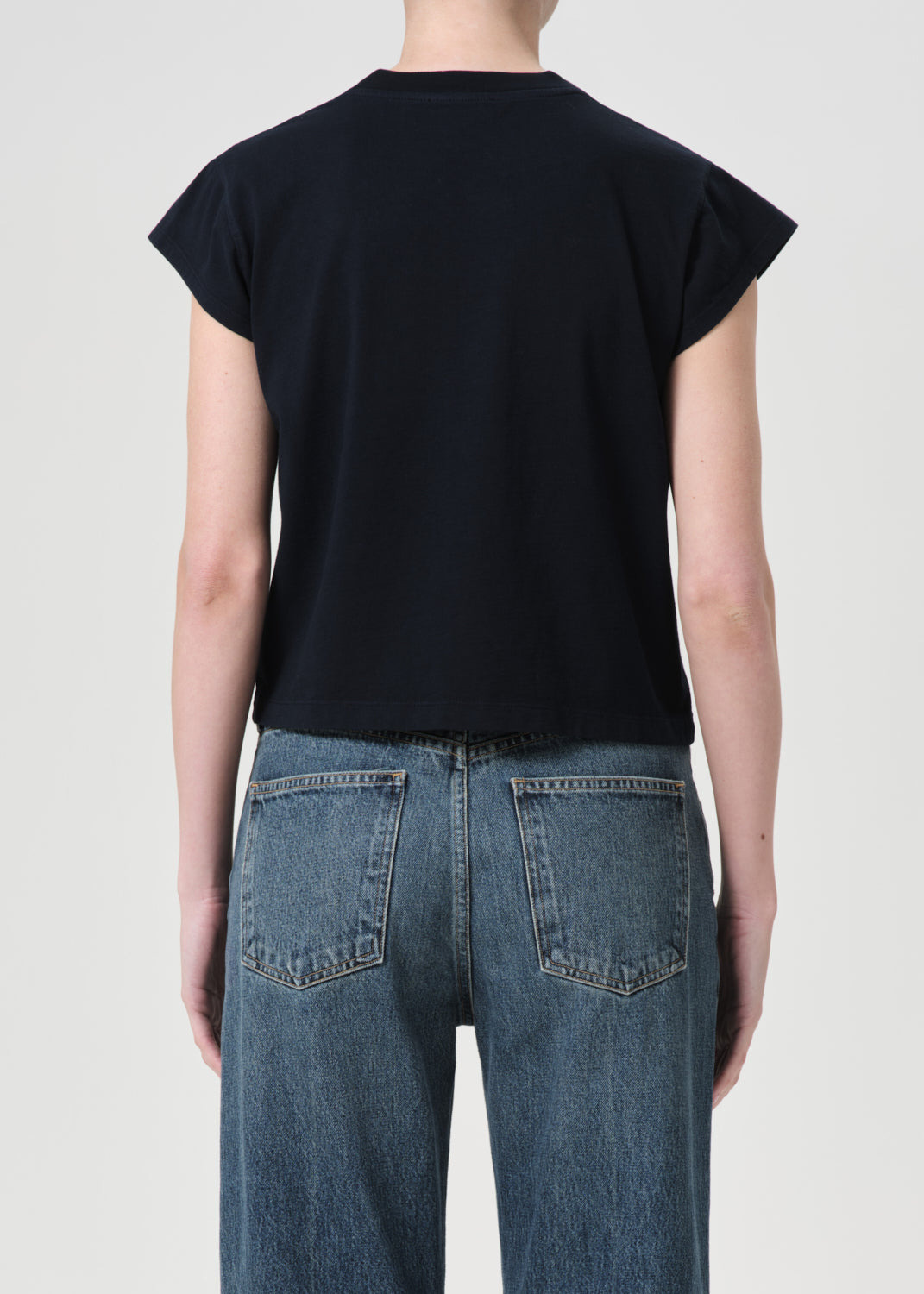 BRYCE CAP SLEEVE TEE IN STORM - 3
