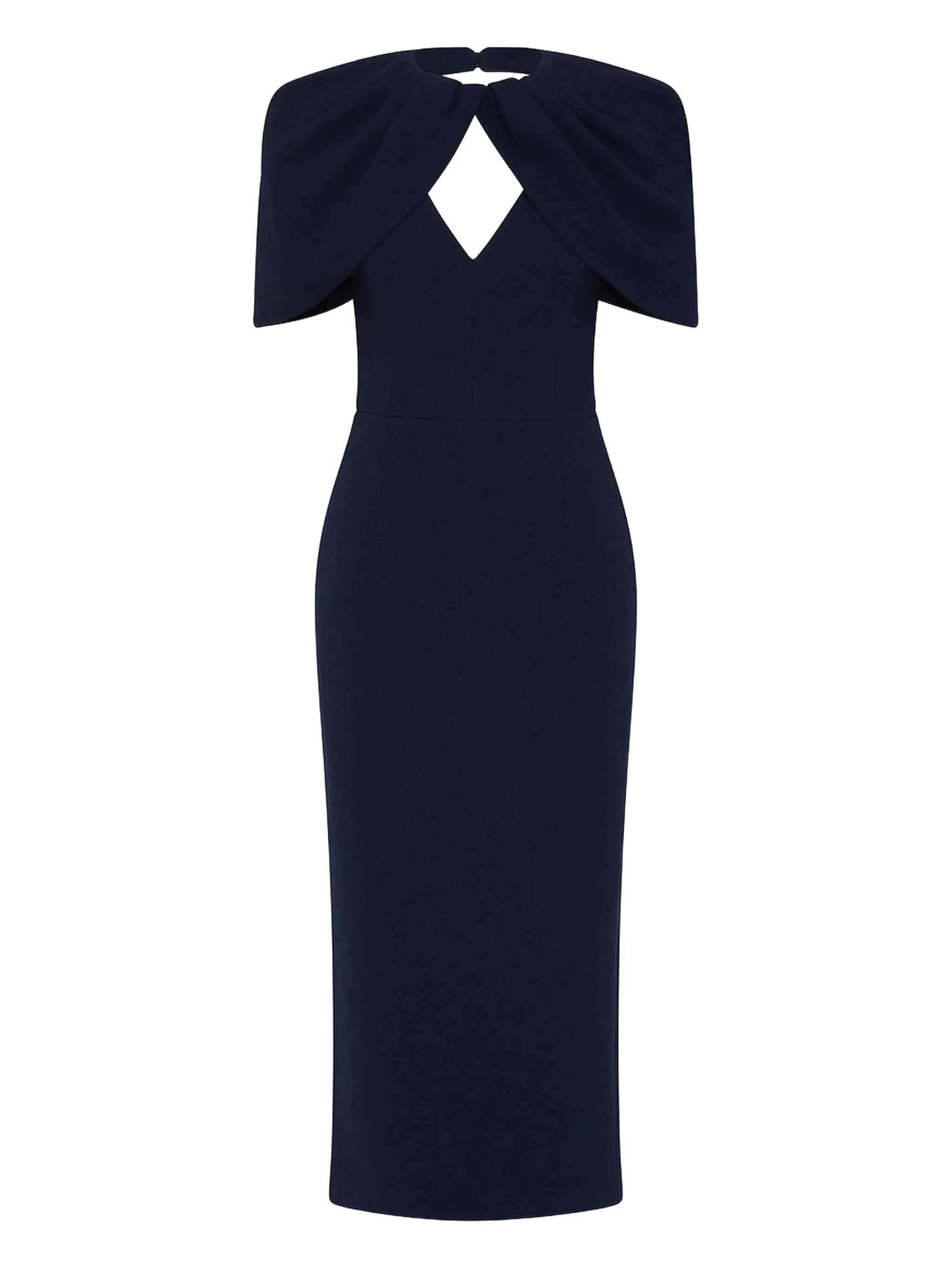 Rebecca Vallance Petal-sleeve Draped Midi Dress - 1