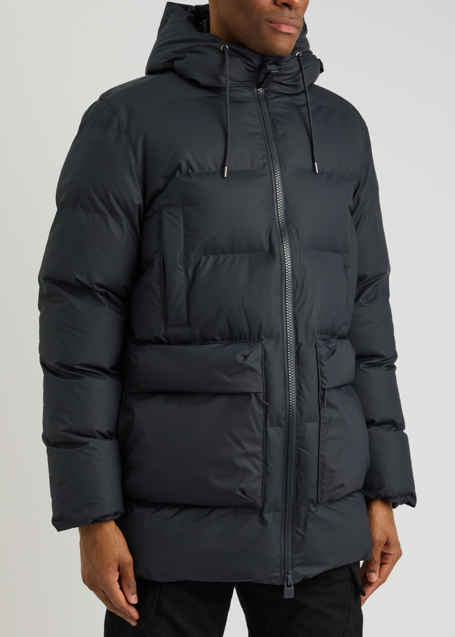 Rains Alta Long Quilted Rubberised Coat - 2