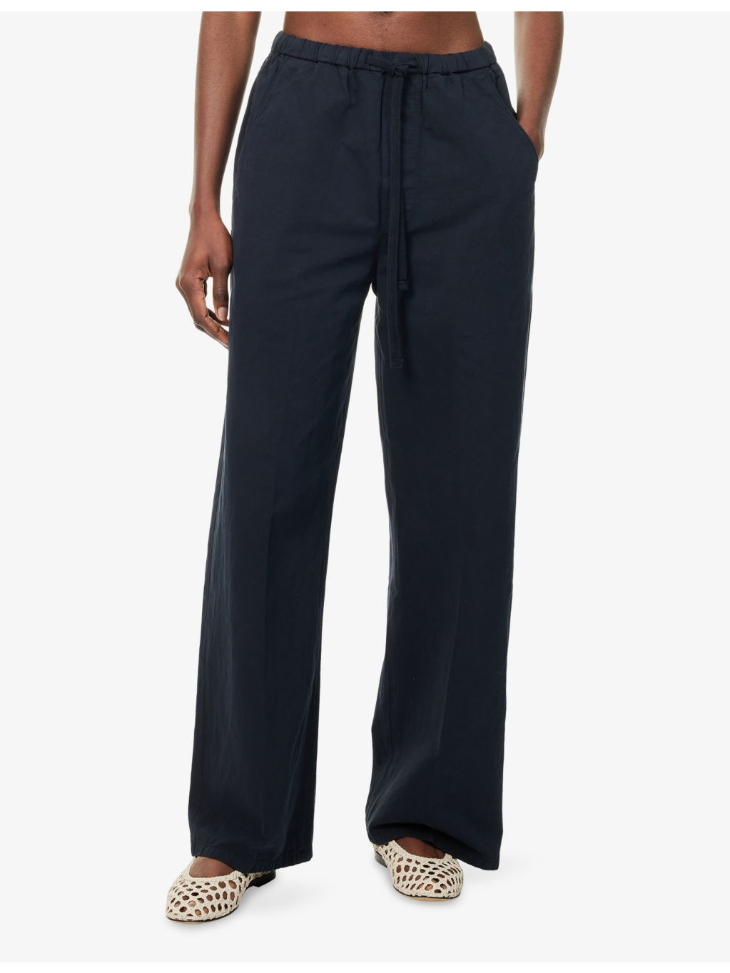 Ayla Drawstring Cotton-Blend Trousers - 3