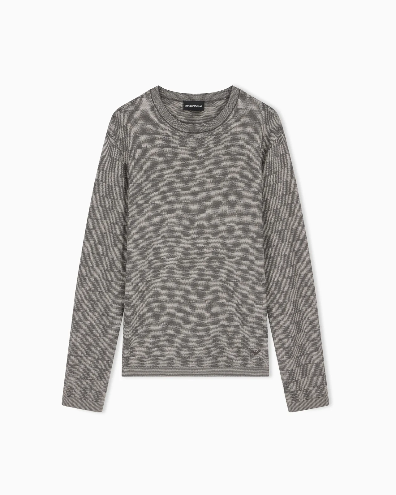 PATTERN-KNIT VIRGIN WOOL JUMPER SIGNATURE CAPSULE - 1