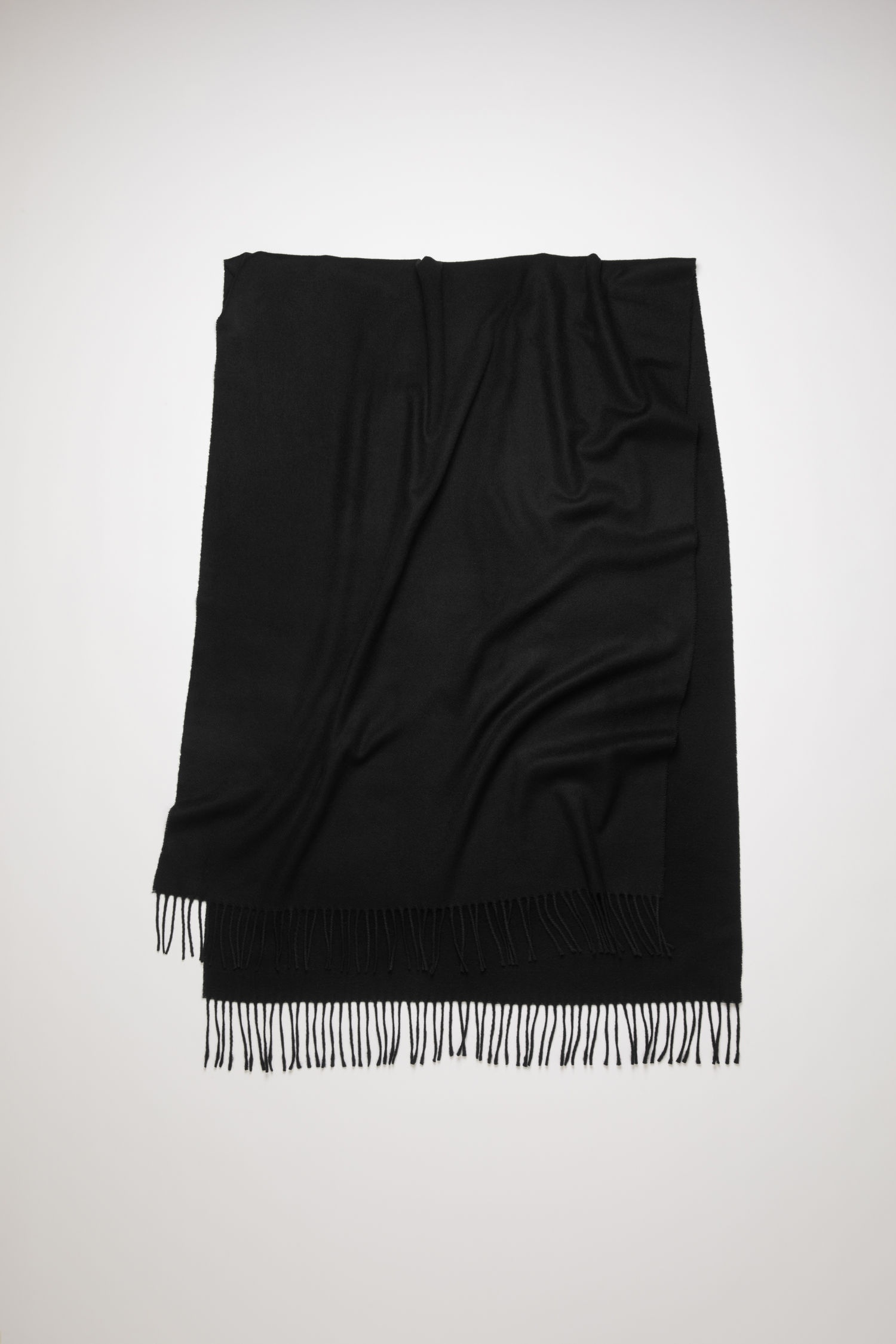 Oversized cashmere scarf black - 2