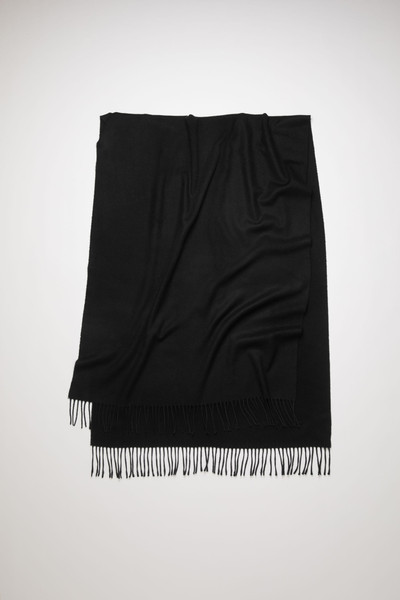 Acne Studios Oversized cashmere scarf black outlook