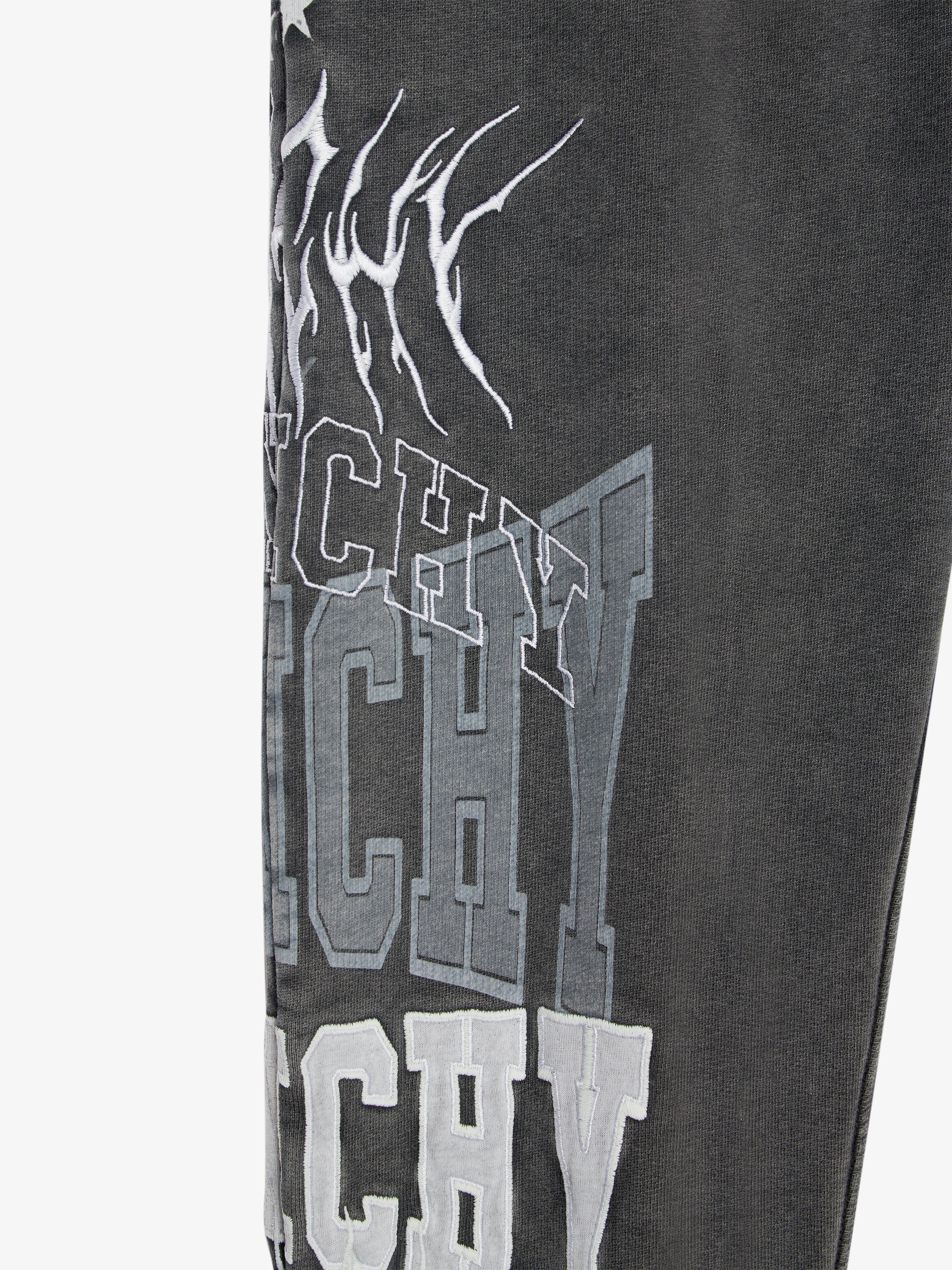 SLIM FIT JOGGER PANTS IN EMBROIDERED WASHED OUT FELPA - 6