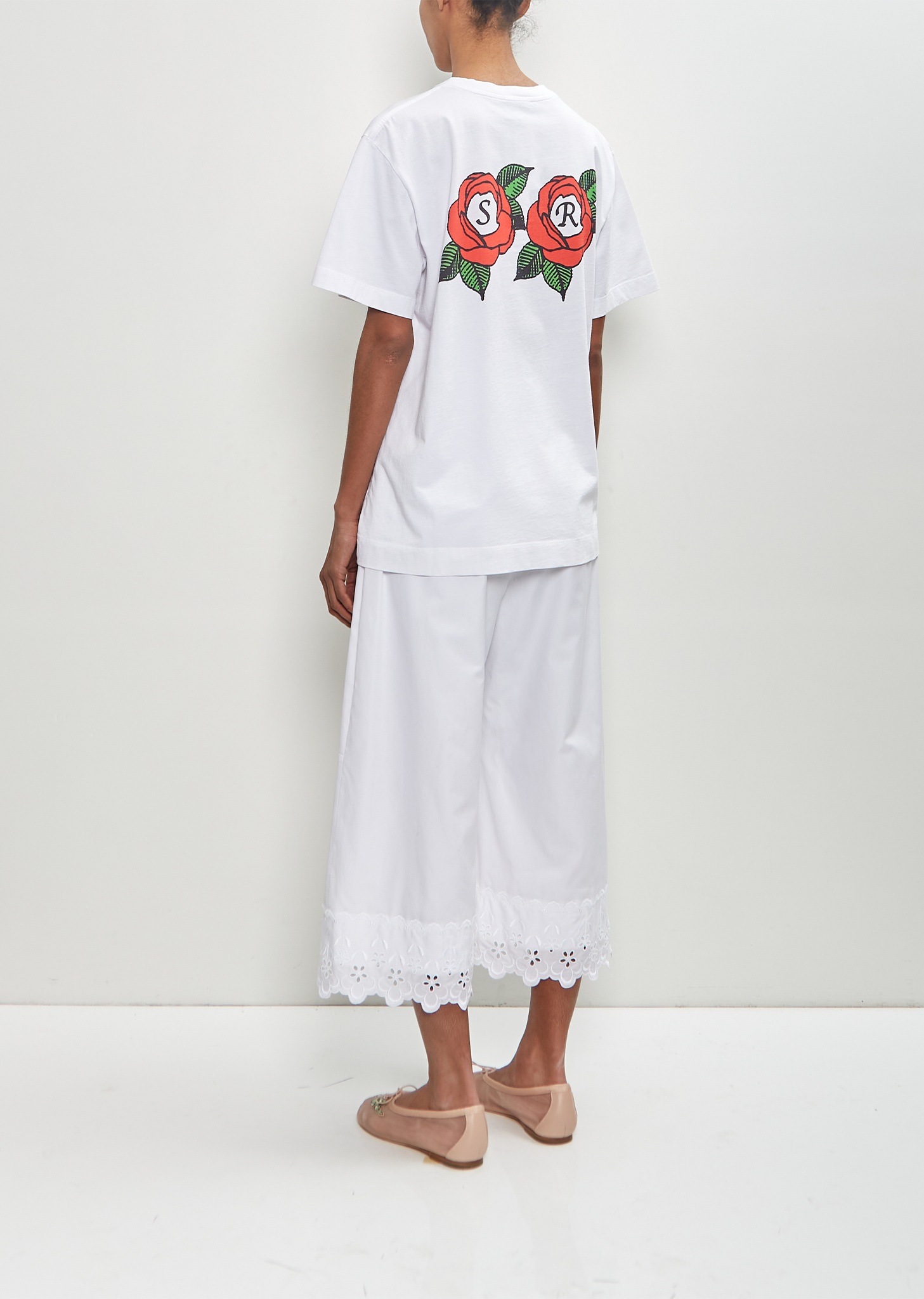 Cotton Cluster Rose Logo Print T-Shirt - 3
