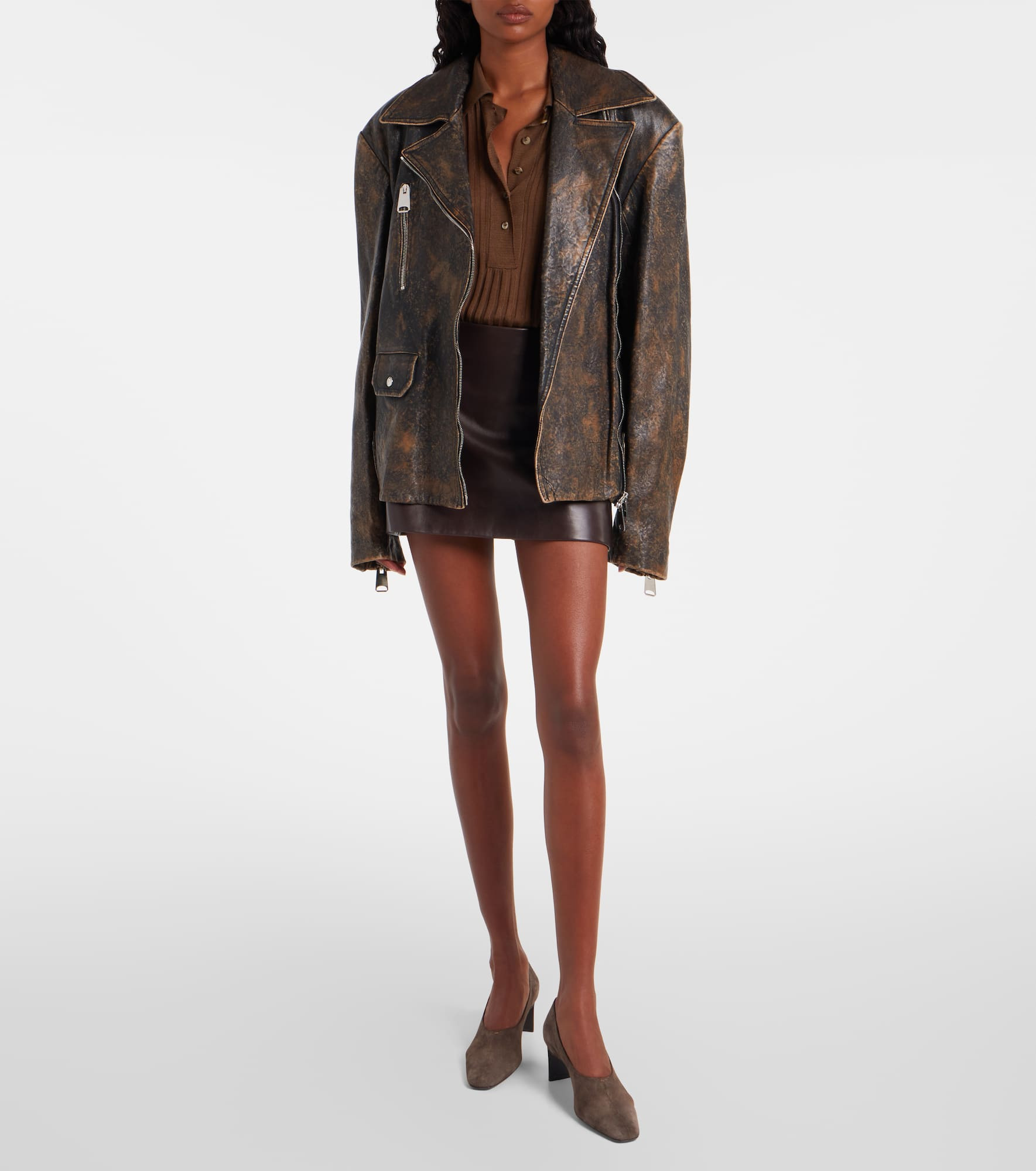 Jett leather miniskirt - 2