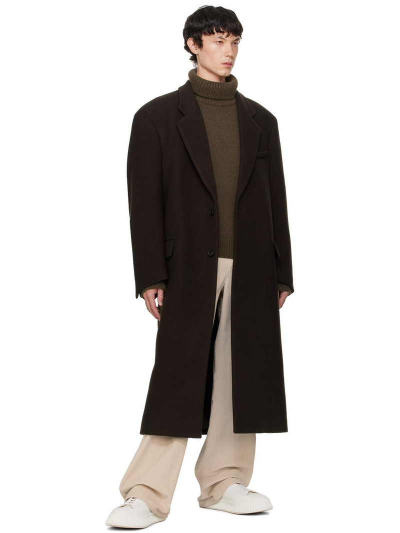 RECTO Brown Logo Patch Turtleneck outlook