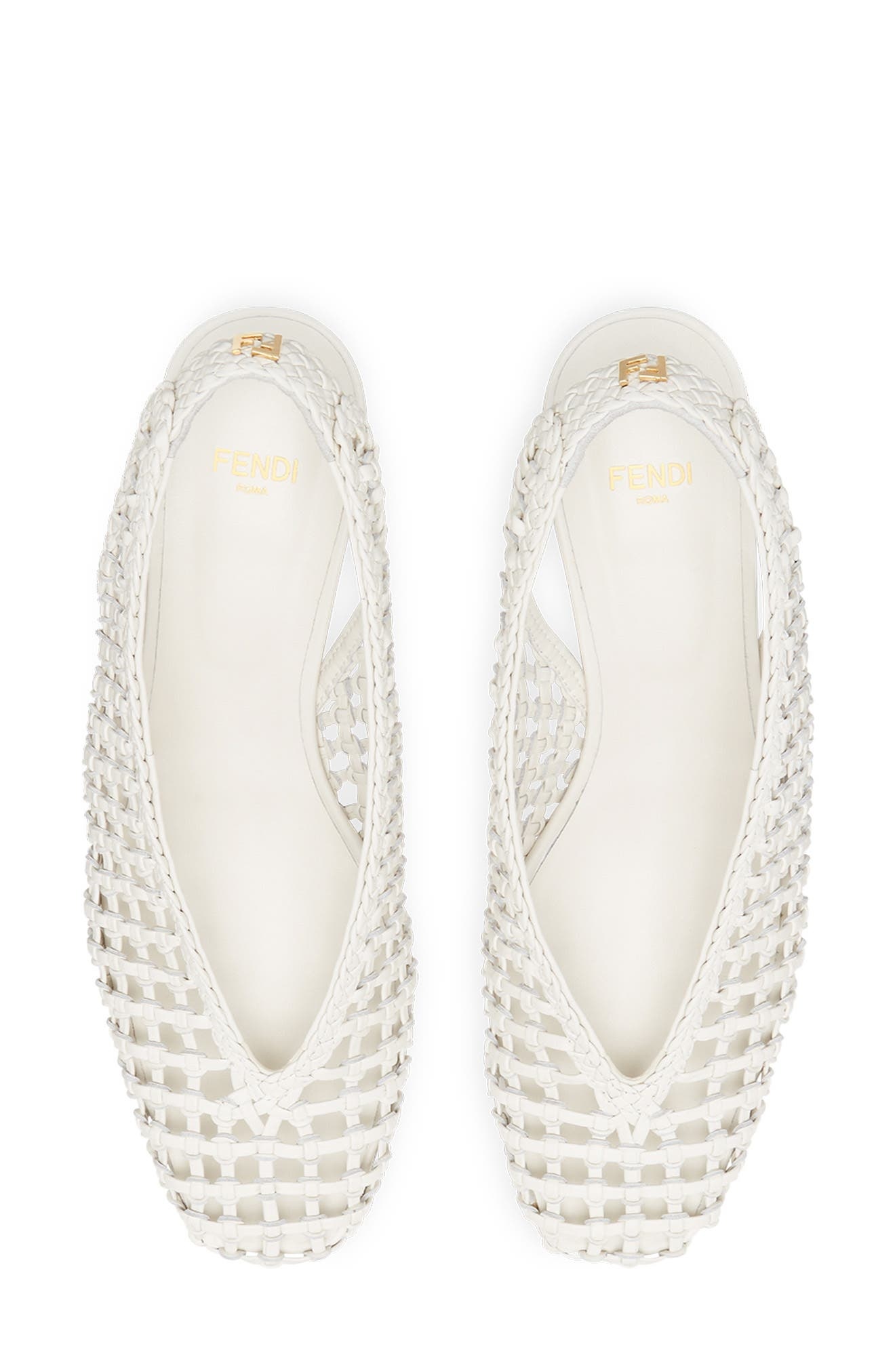 Fendi Woven Slingback Pump in Bianco Seta at Nordstrom - 3