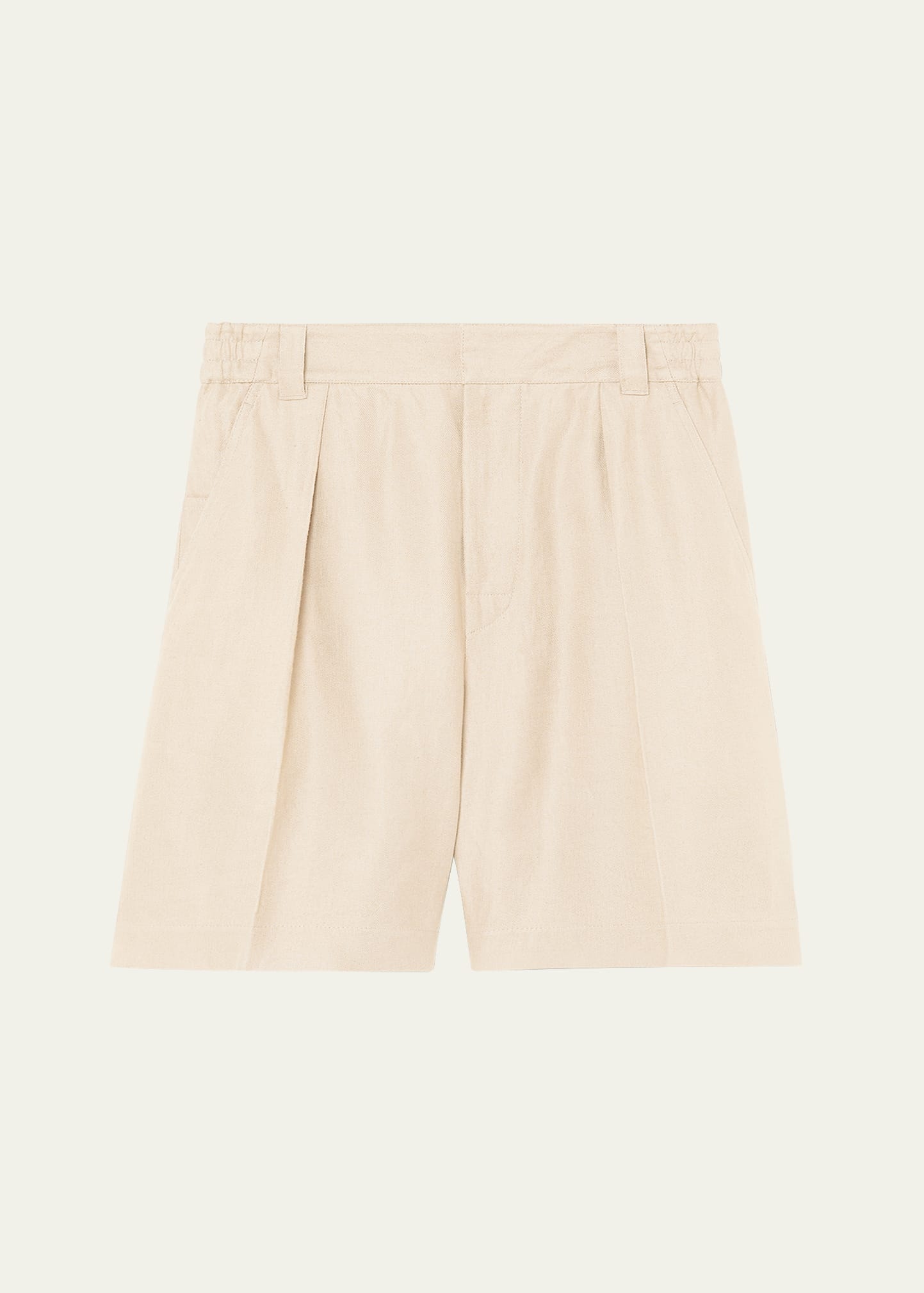 Men's Reinga Linen Pleated Bermuda Shorts - 1