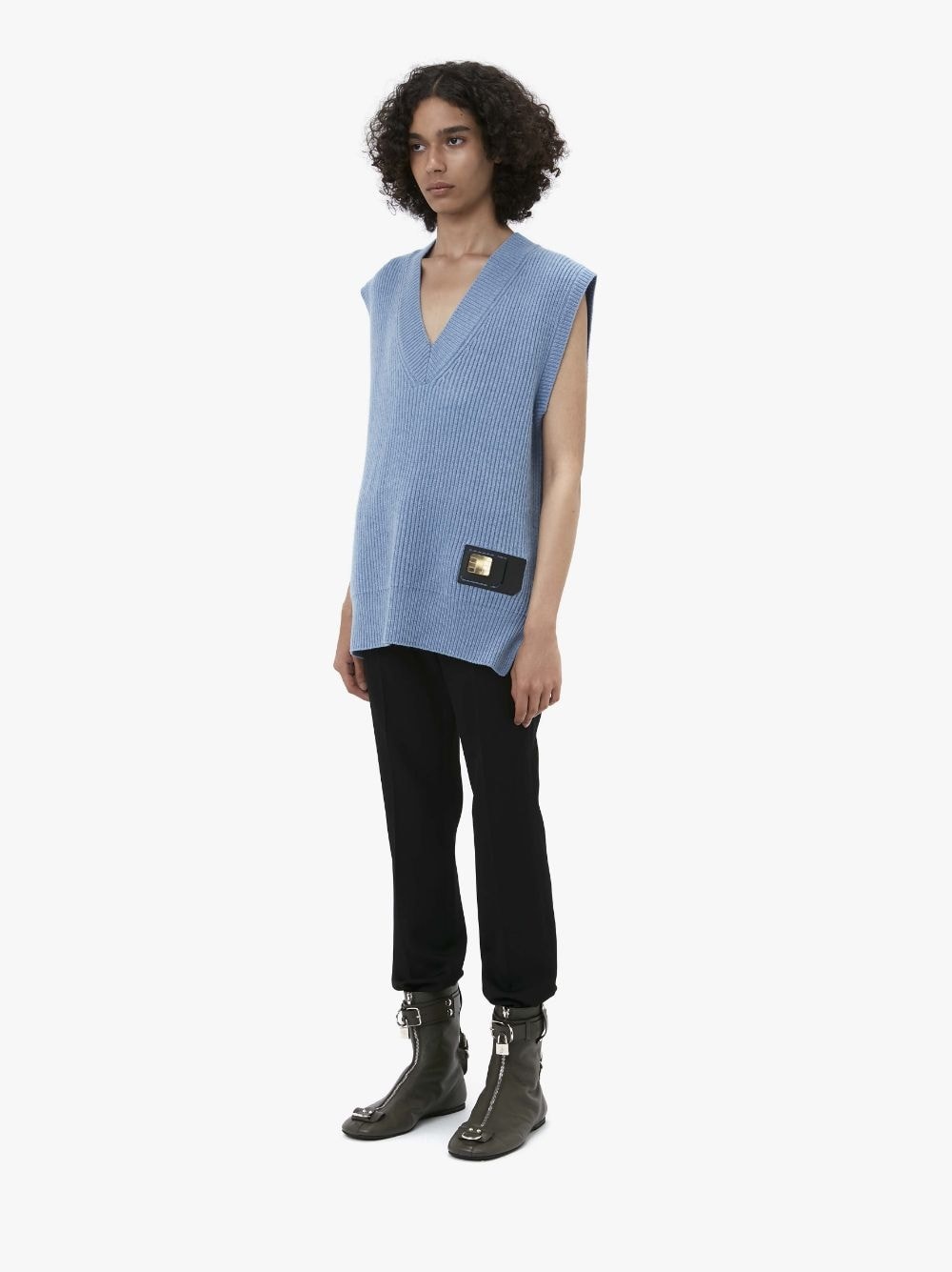 SIM CARD PATCH V NECK VEST - 5