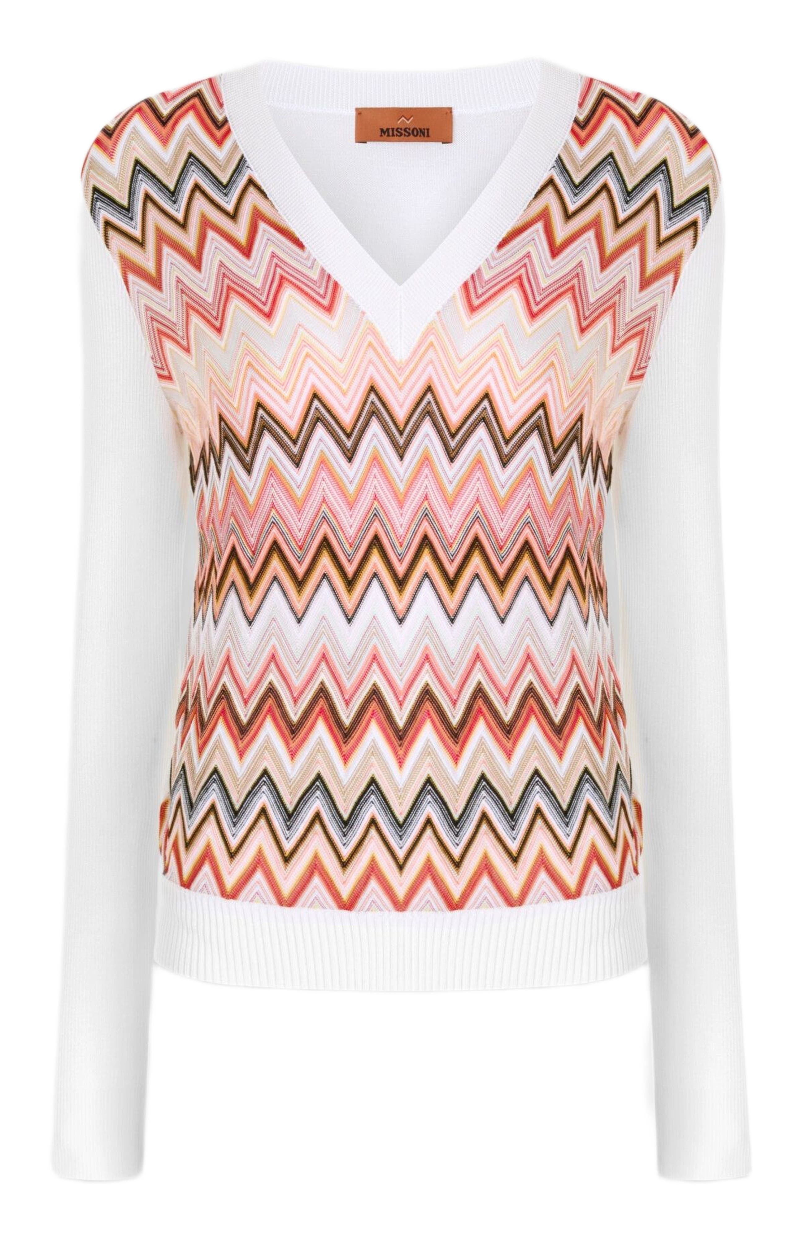 Missoni Viscose-blend Sweaters With Chevron Insert And V-neck in Multicoloured at Nordstrom - 2