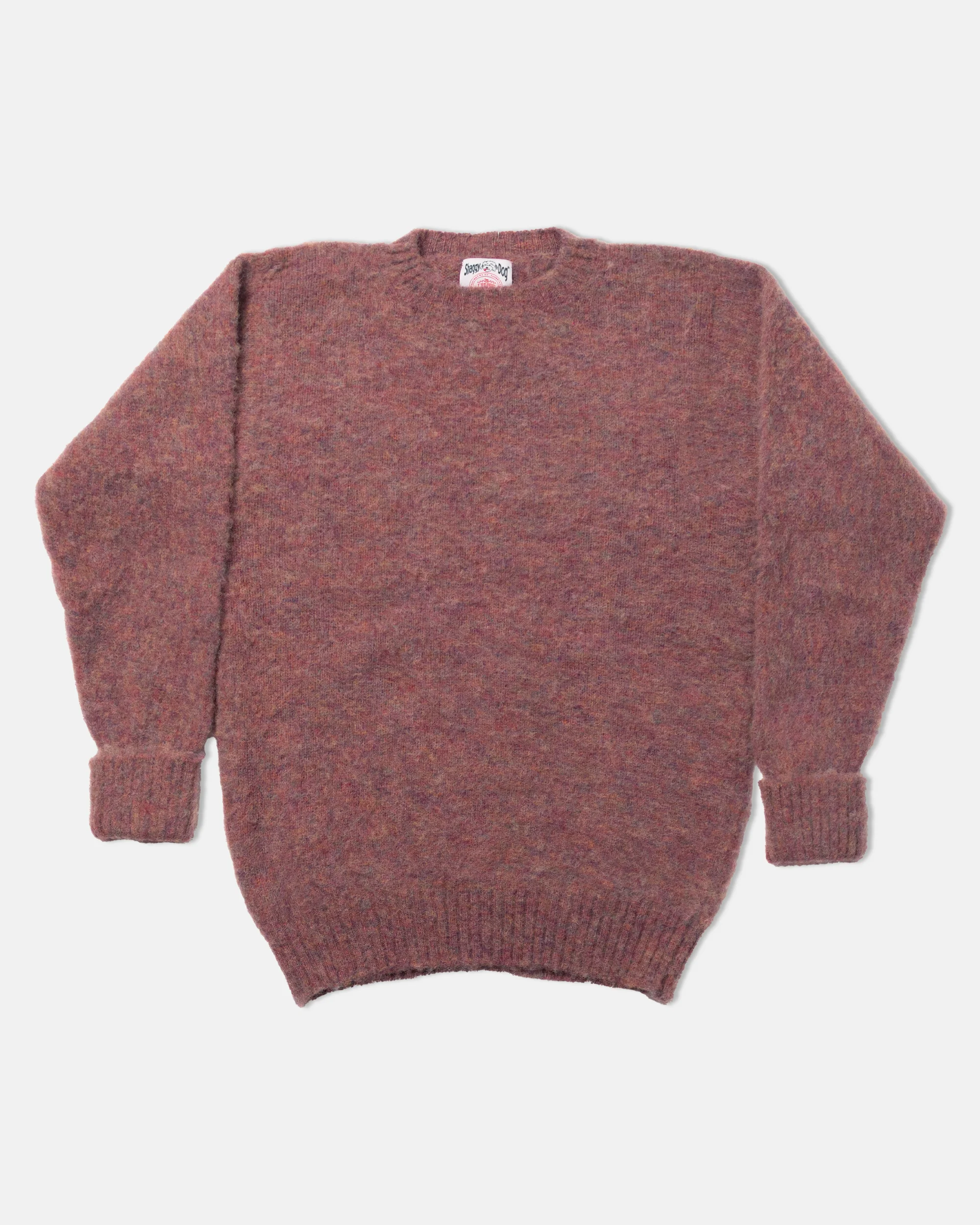 MADE-IN-SCOTLAND PURPLE MARL SHAGGY DOG SWEATER - CLASSIC FIT - 1