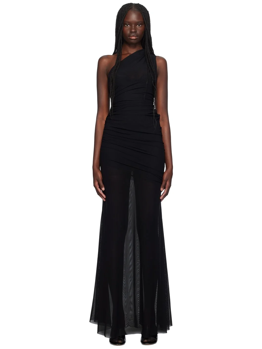 SSENSE Exclusive Black Semi-Sheer Maxi Dress - 1