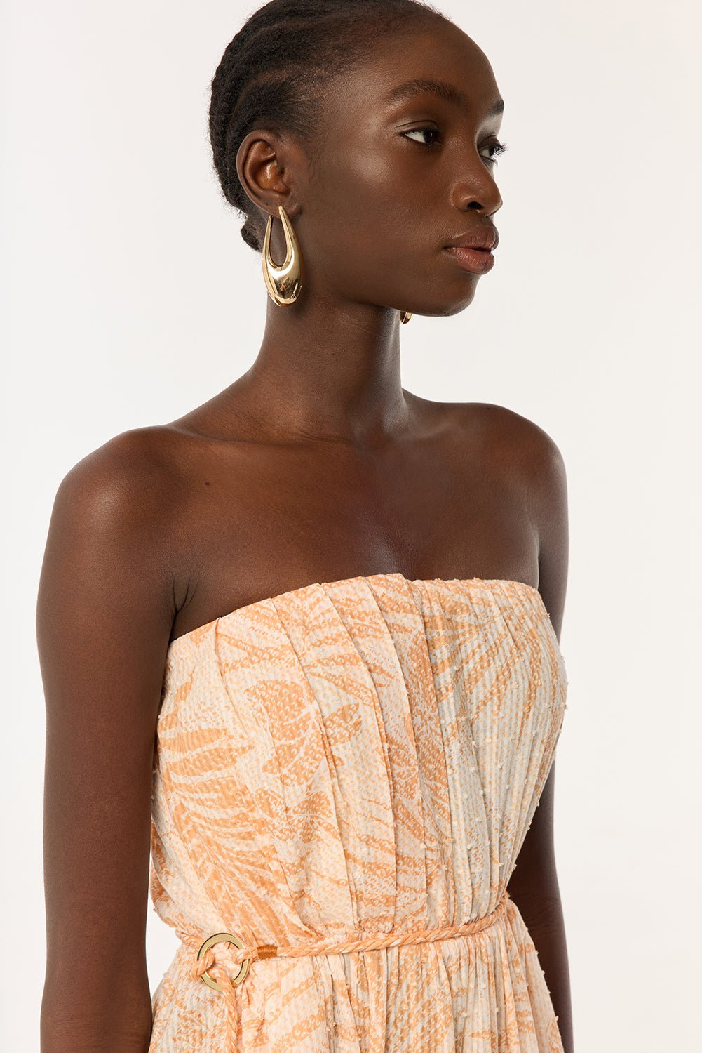 Long Dress Mara - Orange Frangipani - 2