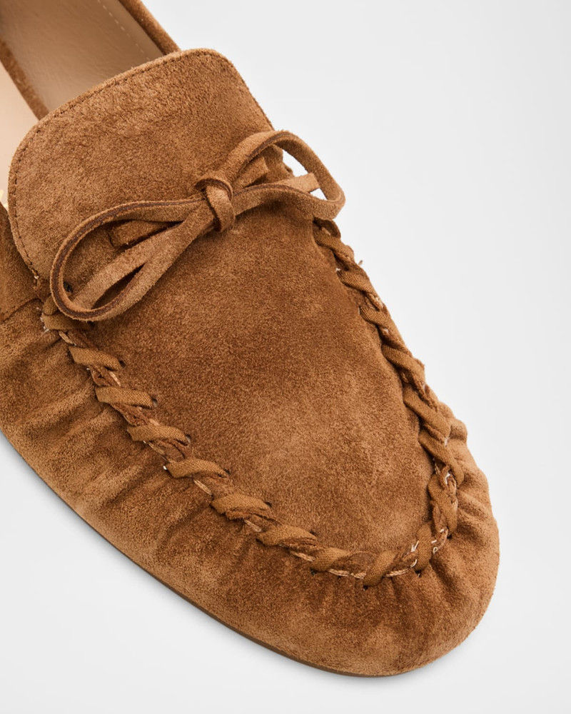Britt Suede Bow Loafers 5