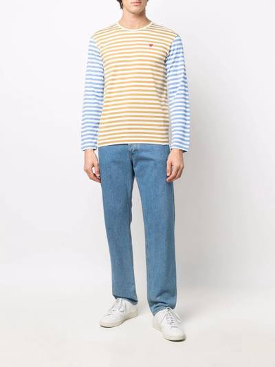 Comme des Garçons PLAY logo-embroidered stripe-print T-shirt outlook