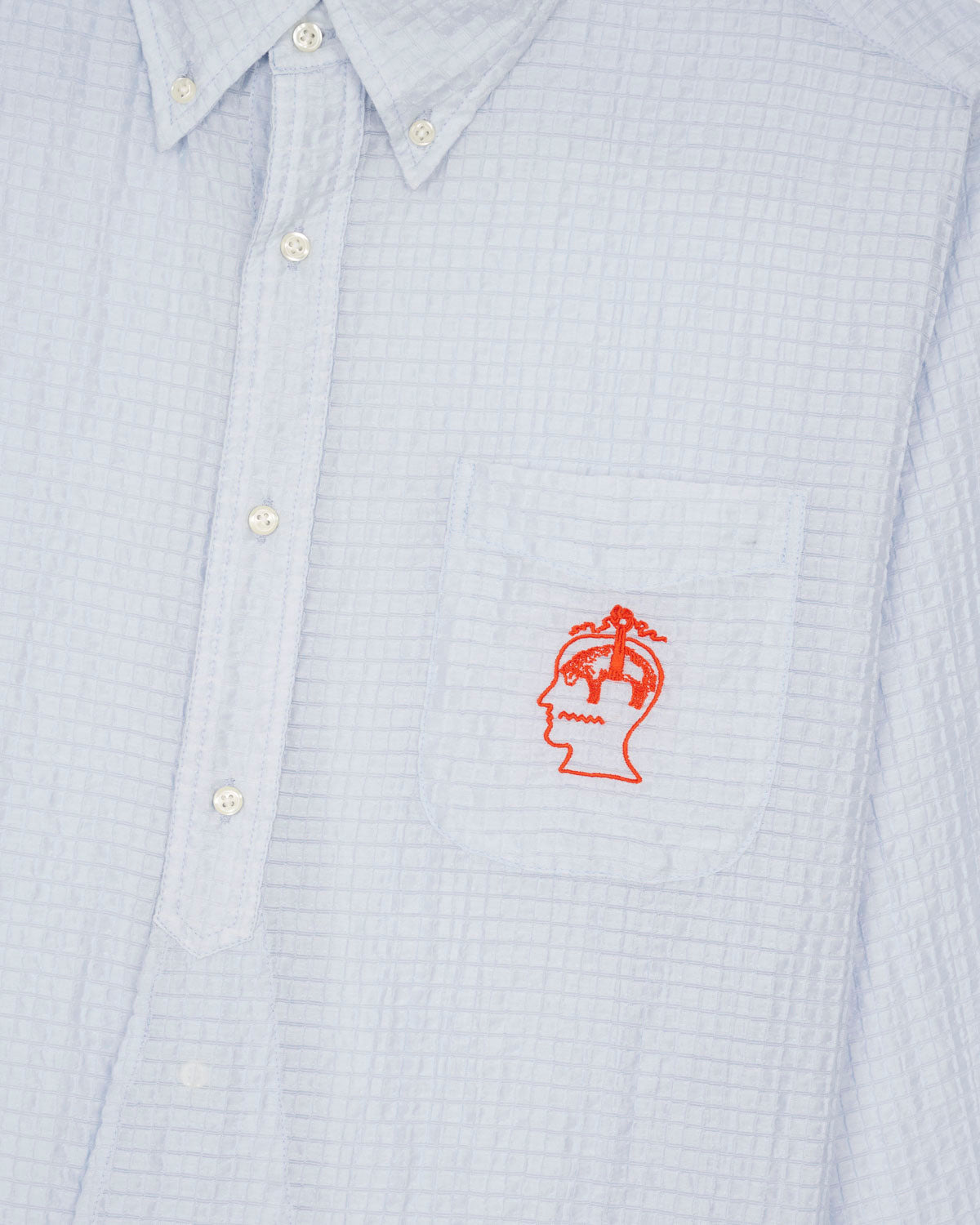 Brooks Brothers California Half Placket Oxford Button Up Shirt - Ice - 2