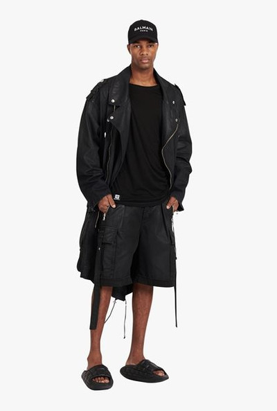 Balmain Black denim shorts outlook