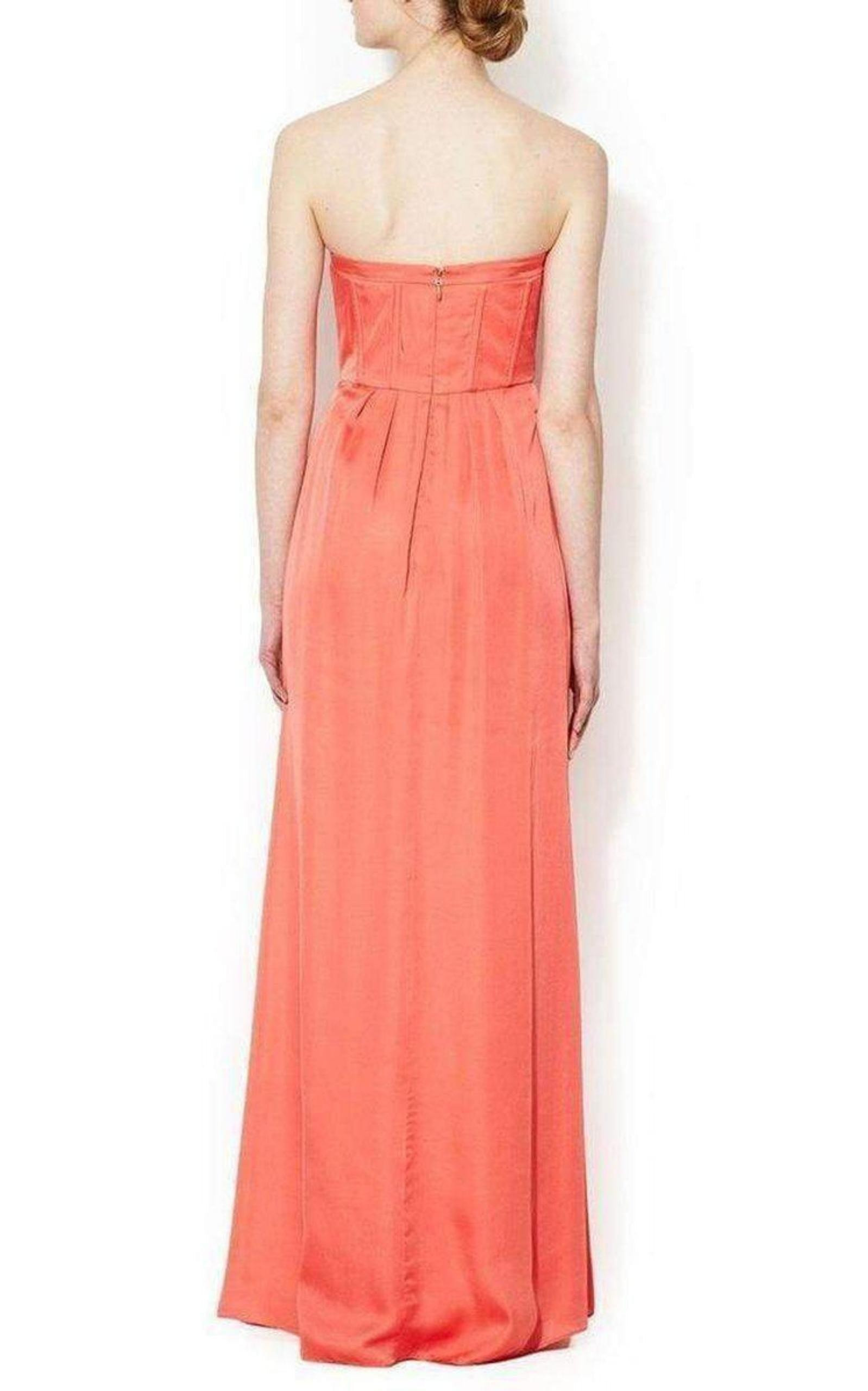 BCBGMAXAZRIA - Strapless Fitted Bustier Slit Dress - 2