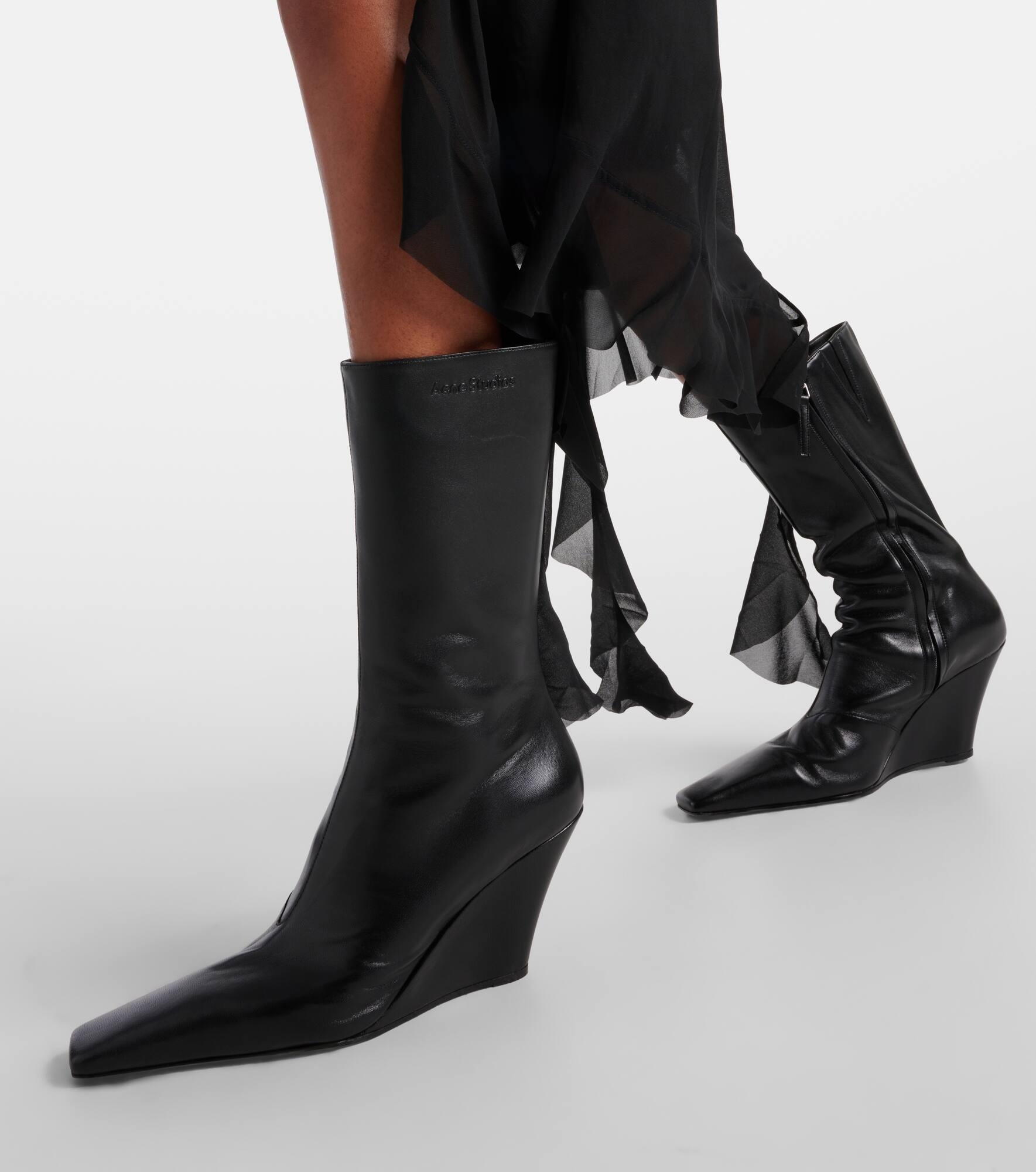 Brancesca 80 leather ankle boots - 4