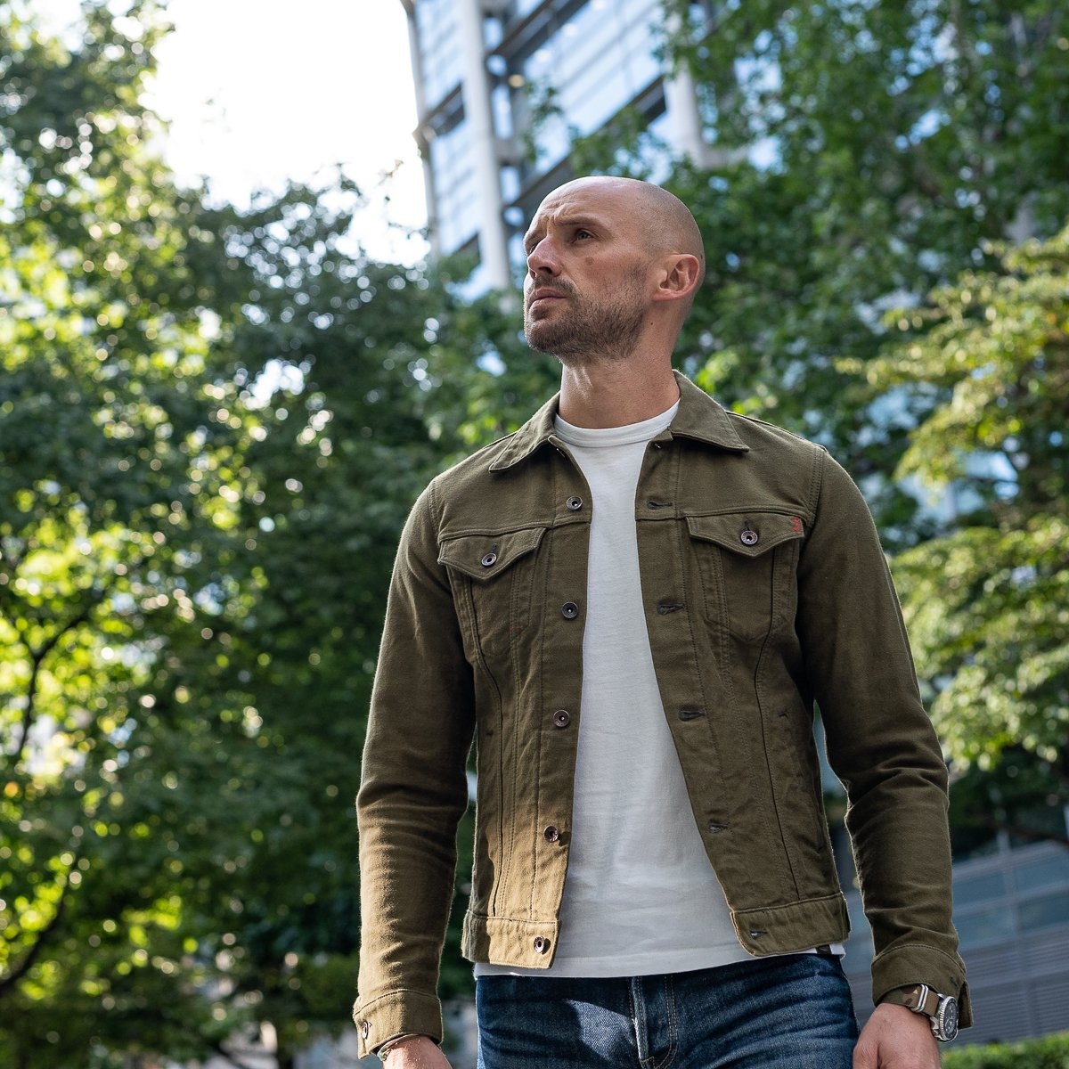 12oz Moleskin Modified Type III Jacket - Olive - 4