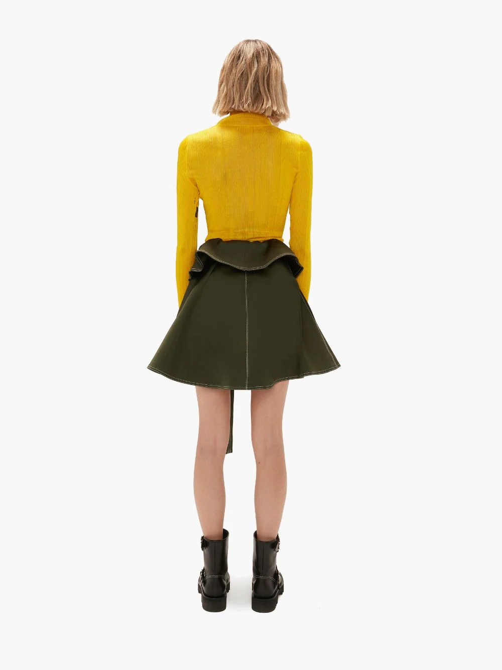 FOLDOVER WAIST MINI SKIRT - 4